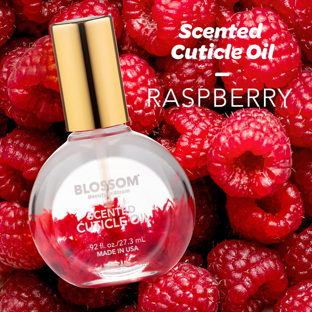 Blossom Scented Cuticle Oil, Infused with Real Flowers, Hydrating, Moisturizing, Strengthening, Made in USA, 0.5 fl. oz, Amazon Exclusive, Watermelon