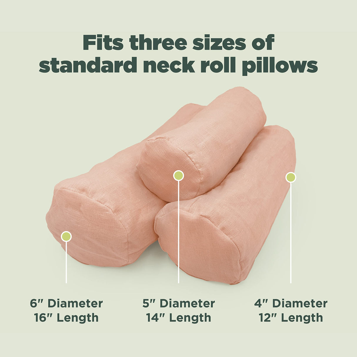 Bean Products Neck Roll Pillowcases | Cotton, 10 oz. Heavy Duty | Navy (6" x 16")