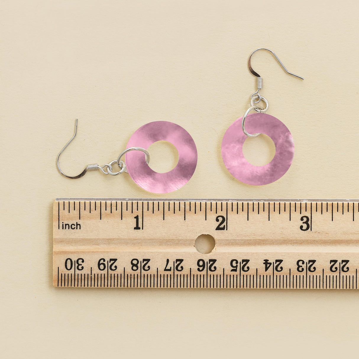 Bottled Up Designs Handmade Glass Hoop Earrings, Recycled Vintage Glass, Sterling Silver, Eco Friendly, Made in USA, Mothers Day, Women, Anniversary (Red 1940s Beer Bottle)