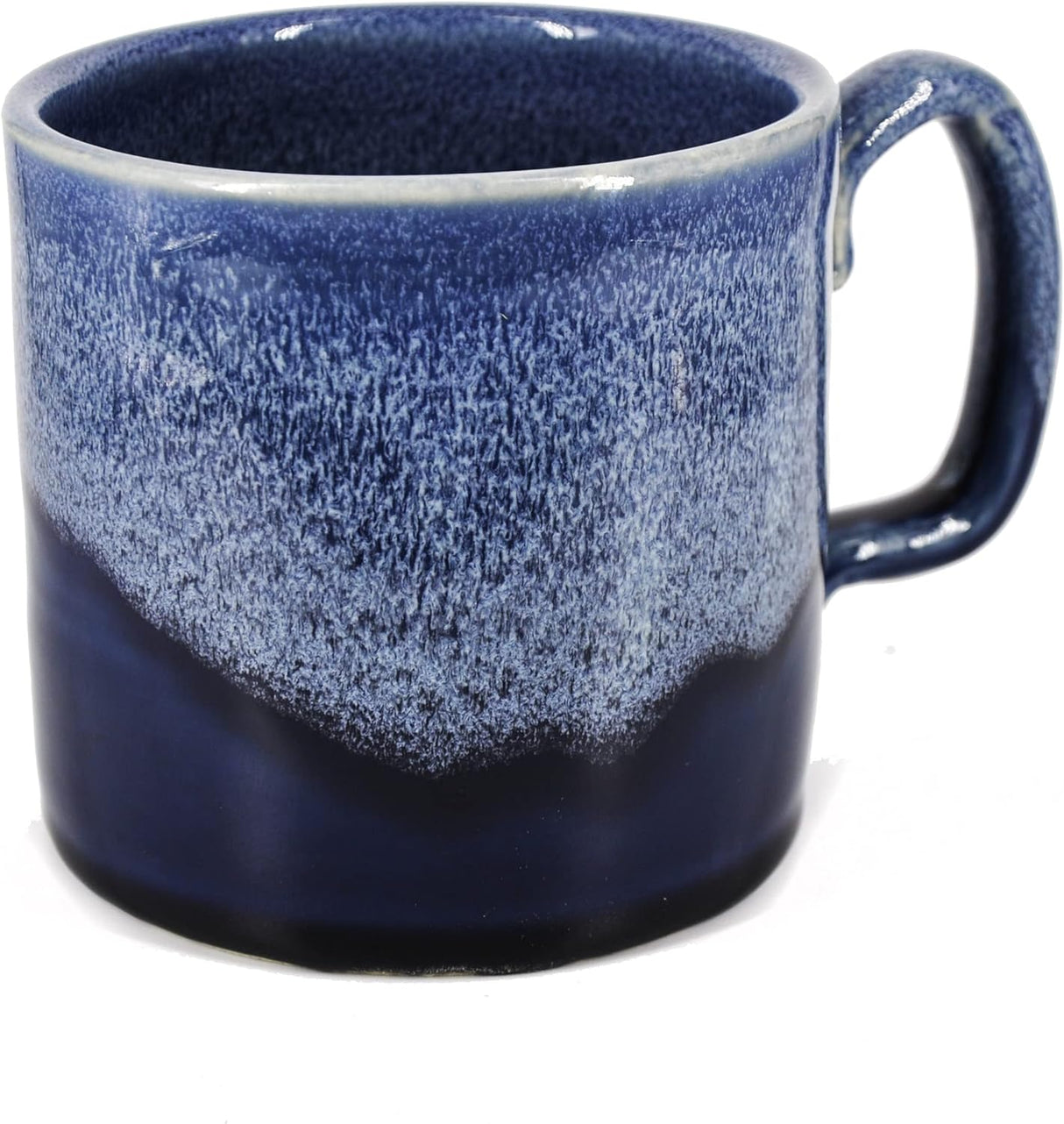 Handmade Ceramic Coffee Mug - Ol' Blue with White Frost 14oz