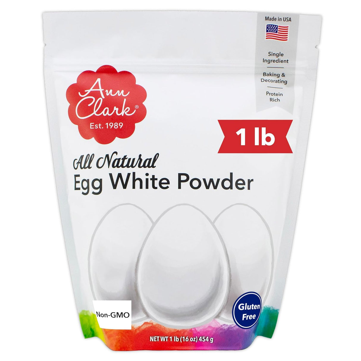 Ann Clark All Natural 100% Egg White Powder Made in USA, 1 lb