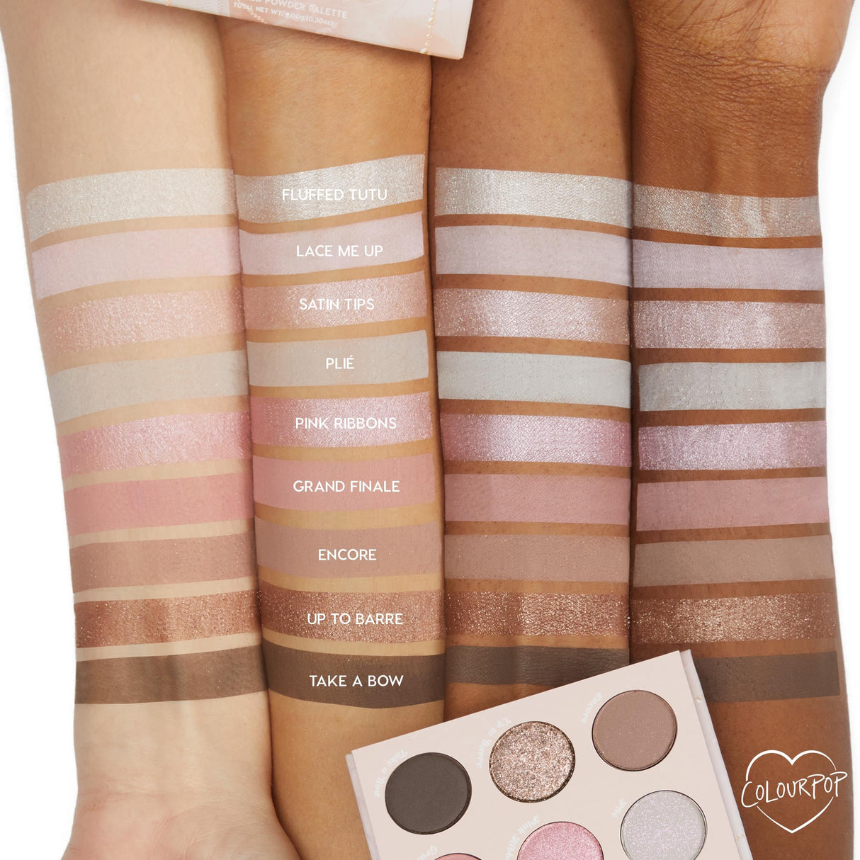 ColourPop Blush Crush Shadow Palette - Brown, Gold & Pink Shadow Palette with Metallic and Matte Finishes - High-Pigment Makeup with a Long-Wearing Formula (0.3 oz)