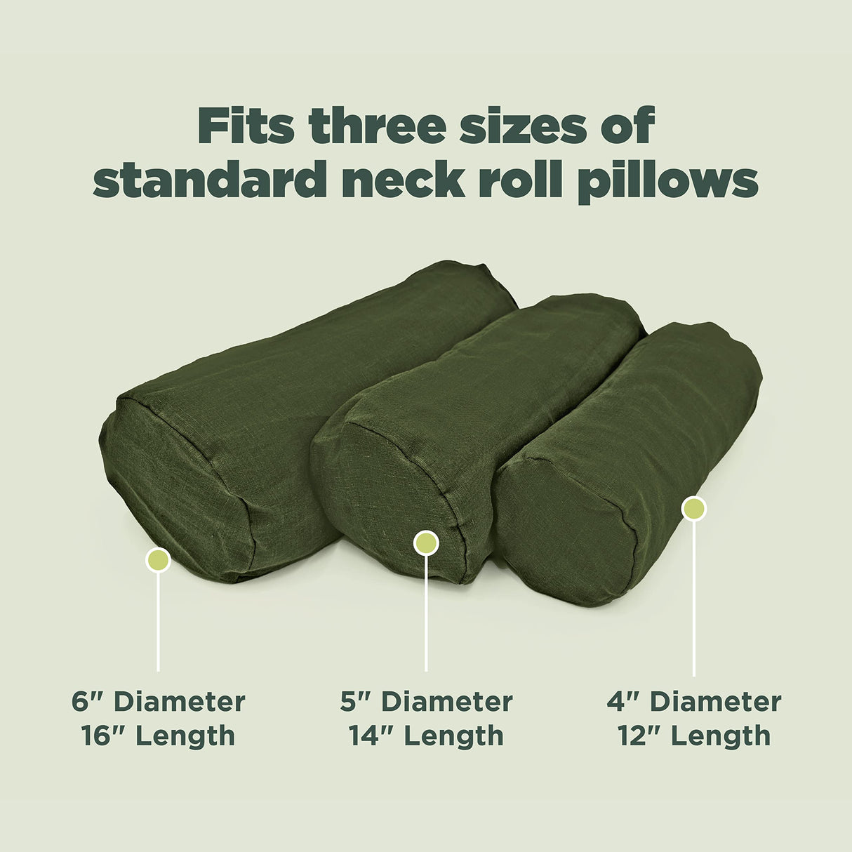 Bean Products Neck Roll Pillowcases | Cotton, 10 oz. Heavy Duty | Navy (6" x 16")