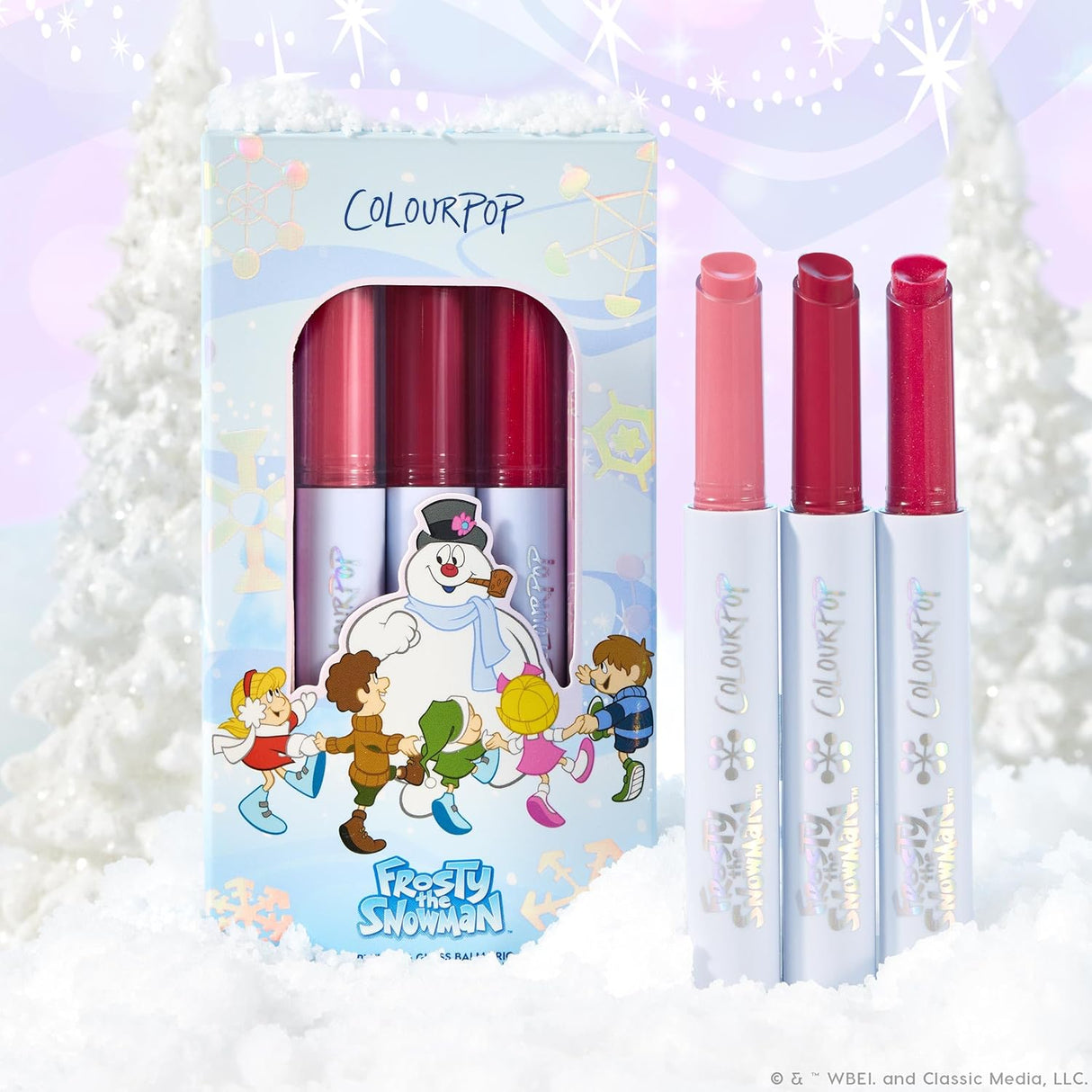 ColourPop Frosty the Snowman x ColourPop Chill Out! So Juicy Plumping Gloss Balm Trio