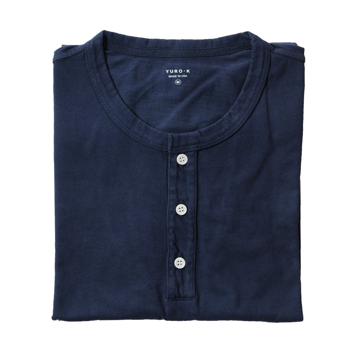 YURO-K Men's Garment Dyed Premium Cotton Classic Short Sleeve Henley with Binded Neck T-Shirt Small - 2X Large