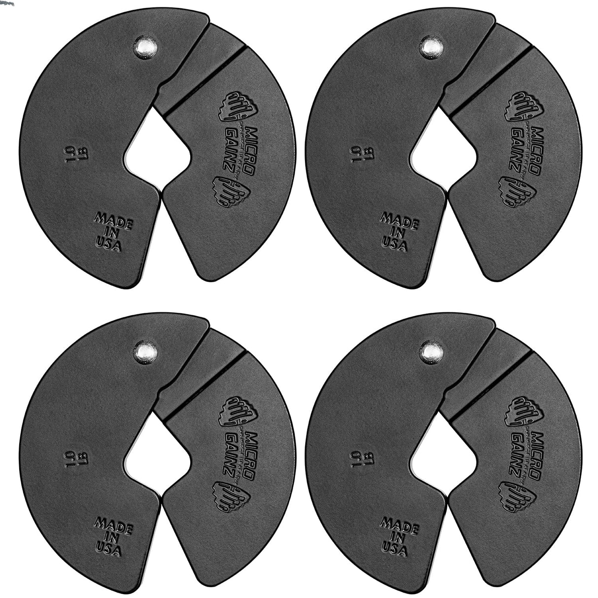 Micro Gainz New 1LB Dumbbell Fractional Weight Plates 2 or 4 Piece- Designed for Dumbbell Training and Micro Loading, Made in USA