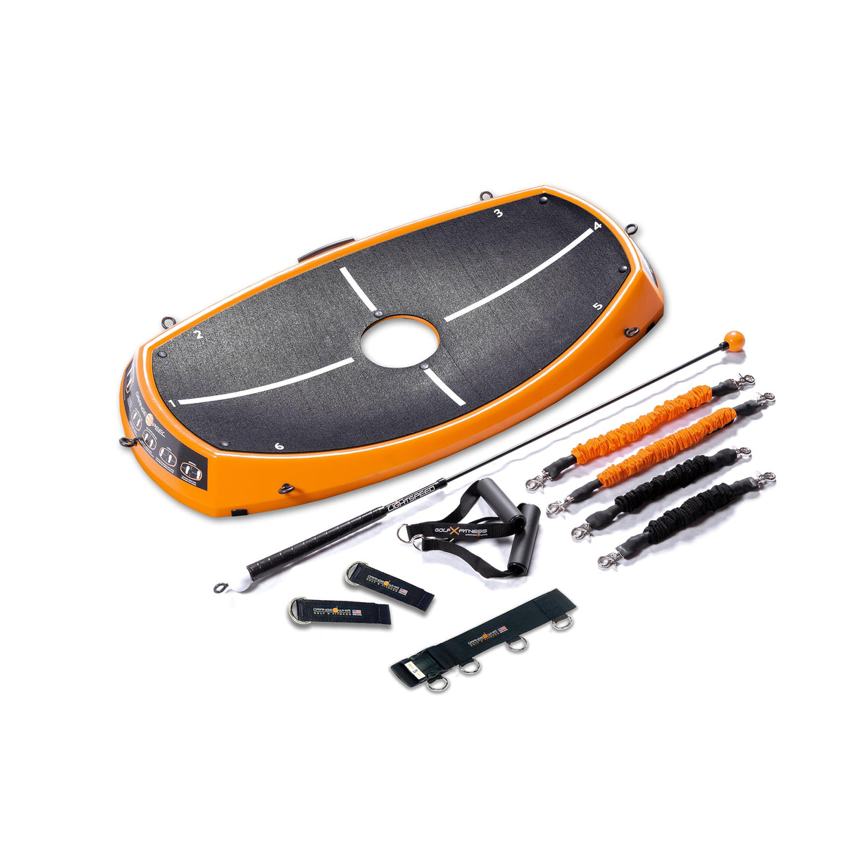 Orange Whip Orange Peel Balance Trainer Aid for Improved Balance Golf - Upgrade Option with Resistance Band Fitness Training