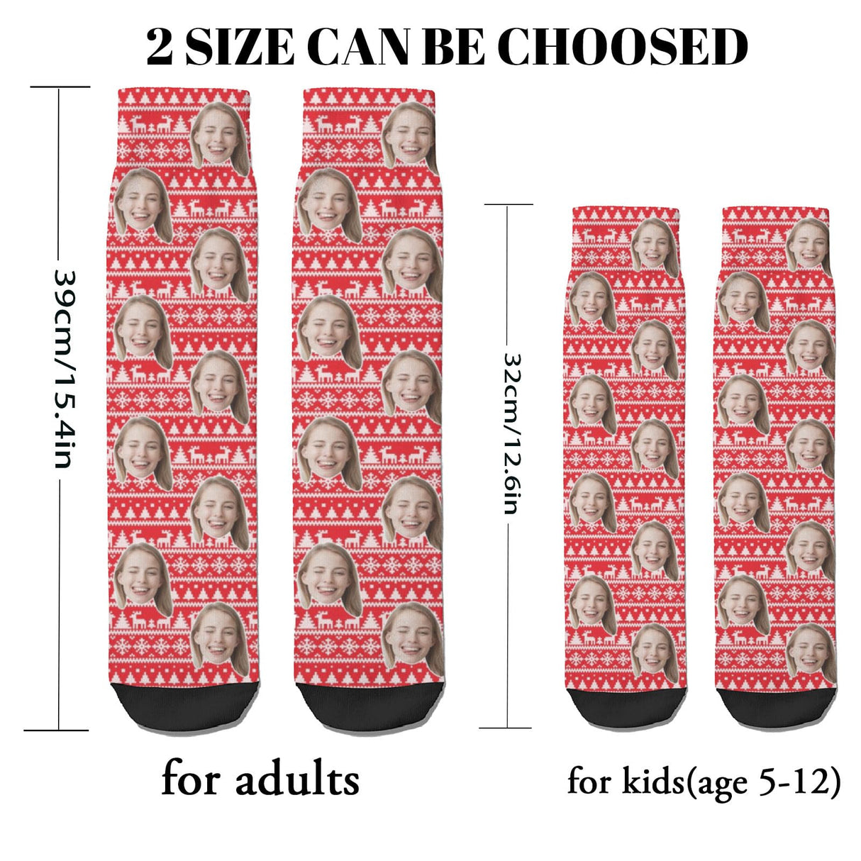 Custom Socks with Picture:Made in USA,Customized Face Socks,Personalized Socks Memorial Gift for Men Women Kid