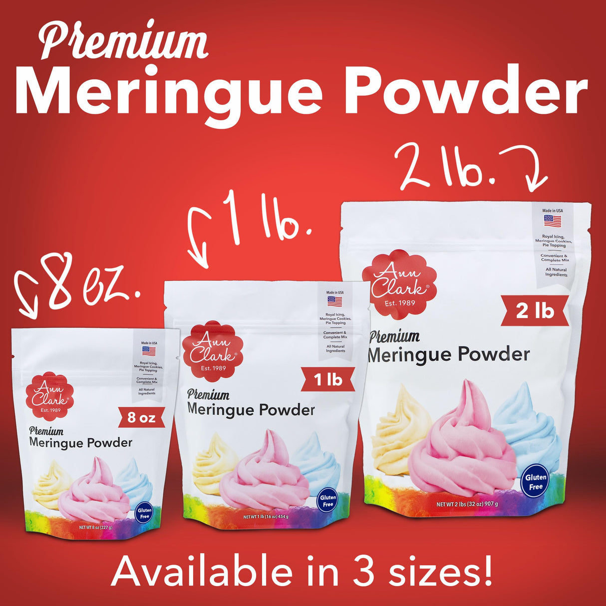 Ann Clark Premium Meringue Powder Made in USA, 8 oz
