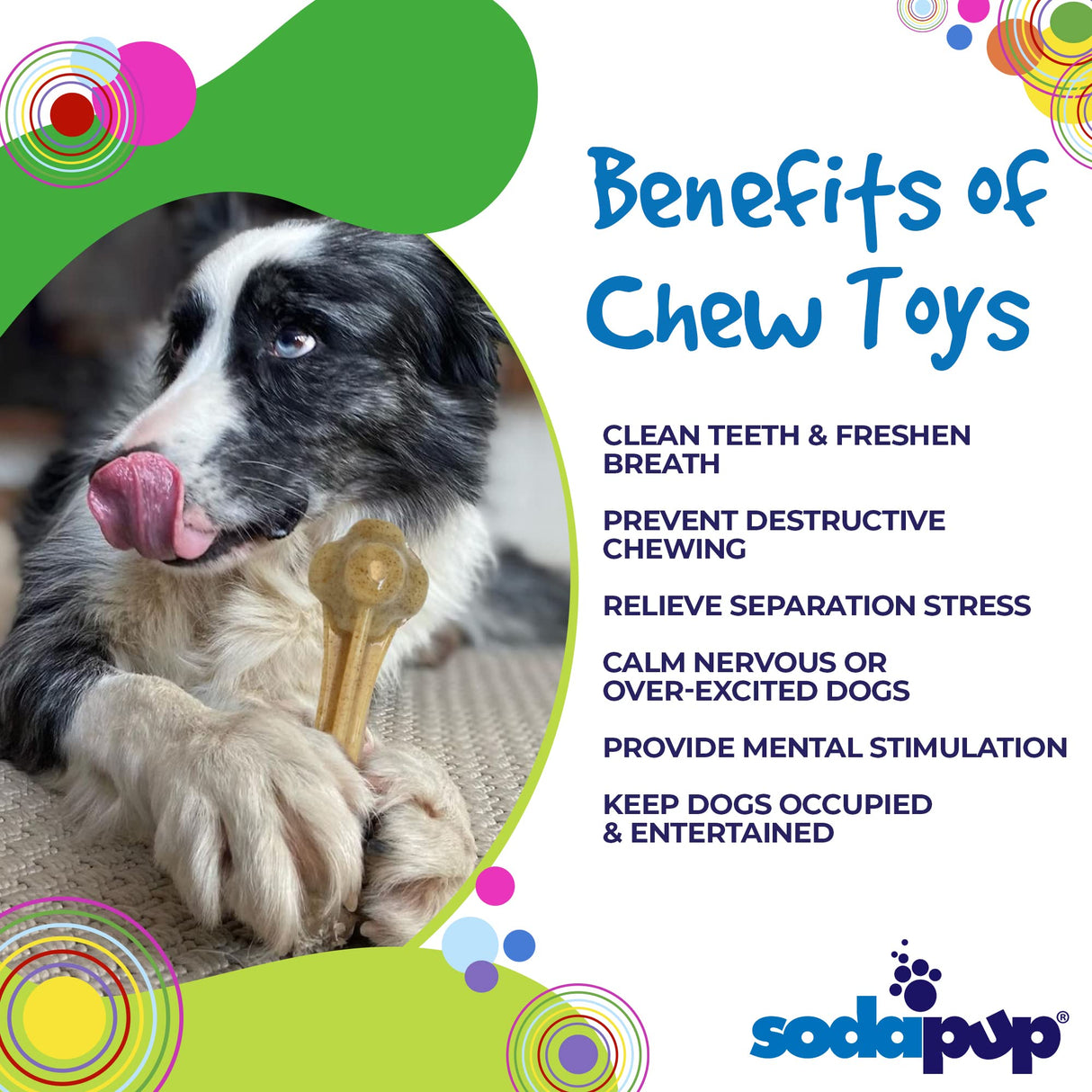 SodaPup Hot Dog – Durable Dog Chew Toy Made in USA from Non-Toxic, Pet Safe, Food Safe Nylon Material for Mental Stimulation, Clean Teeth, Fresh Breath, Problem Chewing, Calming Nerves, & More