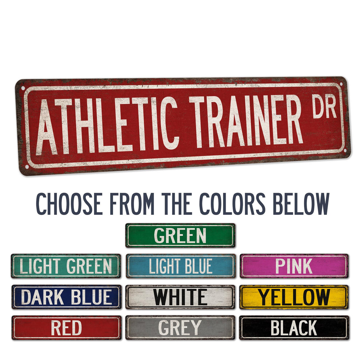 Athletic Trainer Street Sign Athletic Trainer Gift- Made In USA - Gifts For Trainer Athletic Trainer Gifts Fitness Gifts Sports Trainer Gift Custom Sign 104180021075