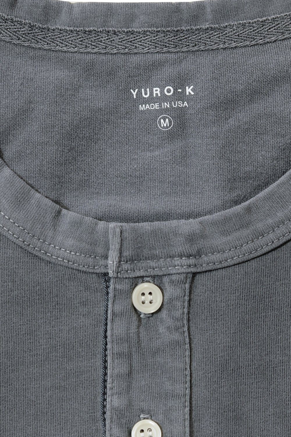 YURO-K Men's Garment Dyed Premium Cotton Classic Short Sleeve Henley with Binded Neck T-Shirt Small - 2X Large