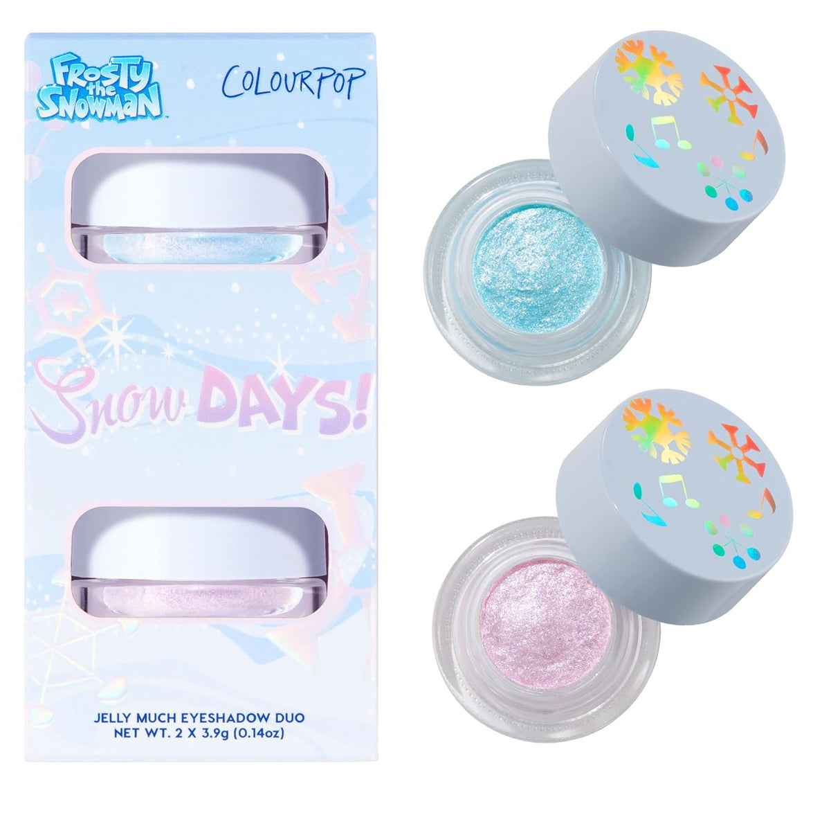 ColourPop x Frosty the Snowman Jelly Much Gel Eyeshadow - Glitter Eyeshadow with a Water-Based Gel Formula - Provides Intense Color Payoff with Minimized Creasing & Fading - Snow Days (0.14 oz)