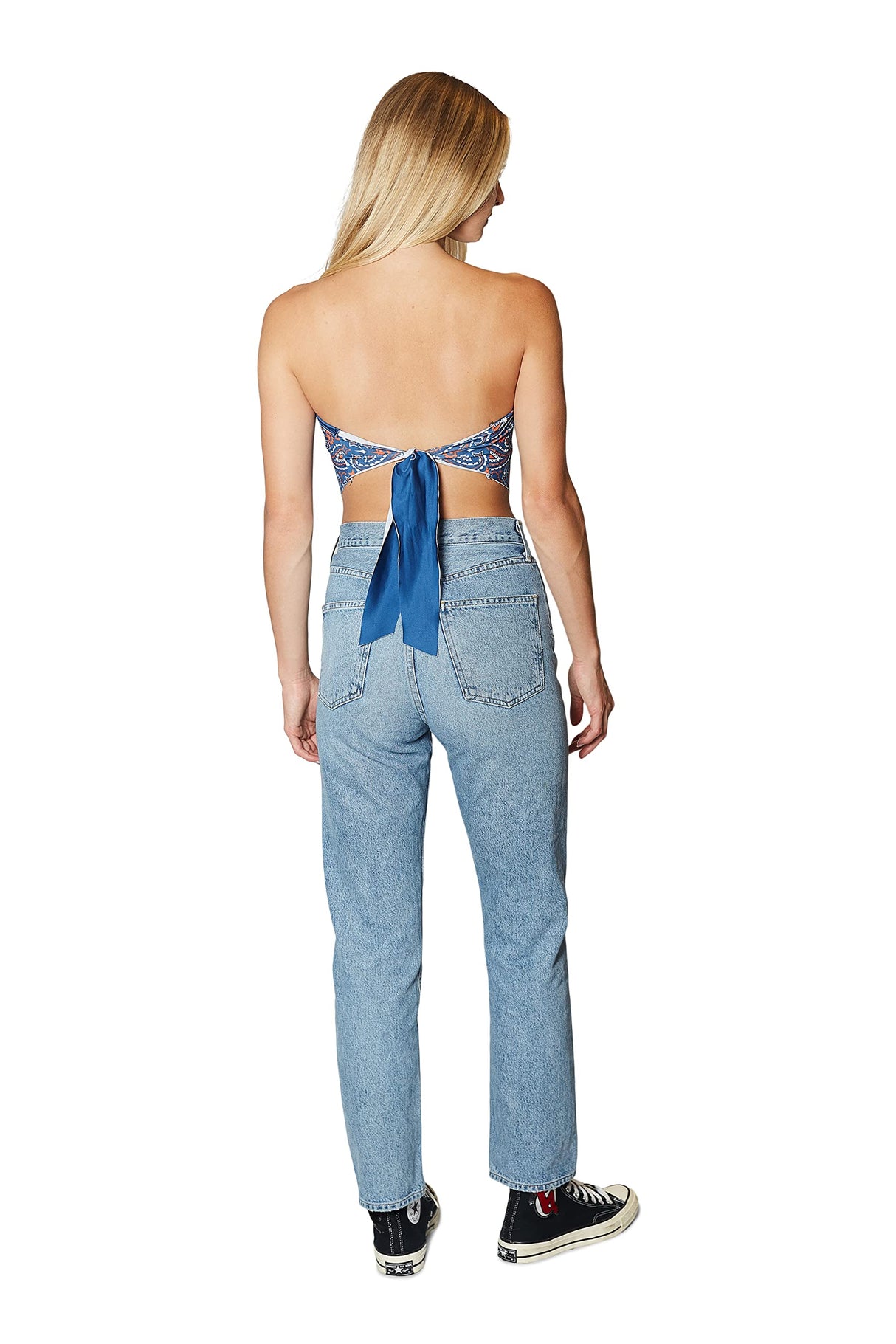 Lojobands Women's Bandana Top Tailgate Outfit College Tank Top Crop Top Made in USA One Size Fits Most