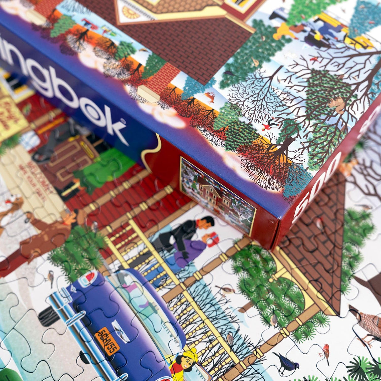 Springbok's Winter Bed and Breakfast 500 Piece Jigsaw Puzzle by Artist Mark Frost Features a Classic Image of Winter Travels