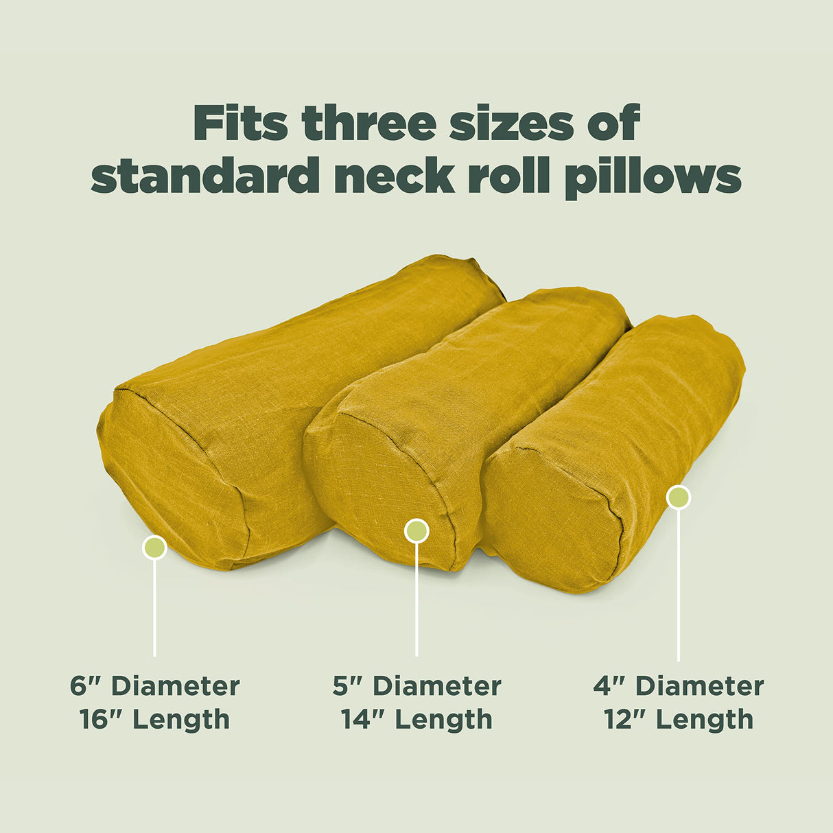 Bean Products Neck Roll Pillowcases | Cotton, 10 oz. Heavy Duty | Navy (6" x 16")