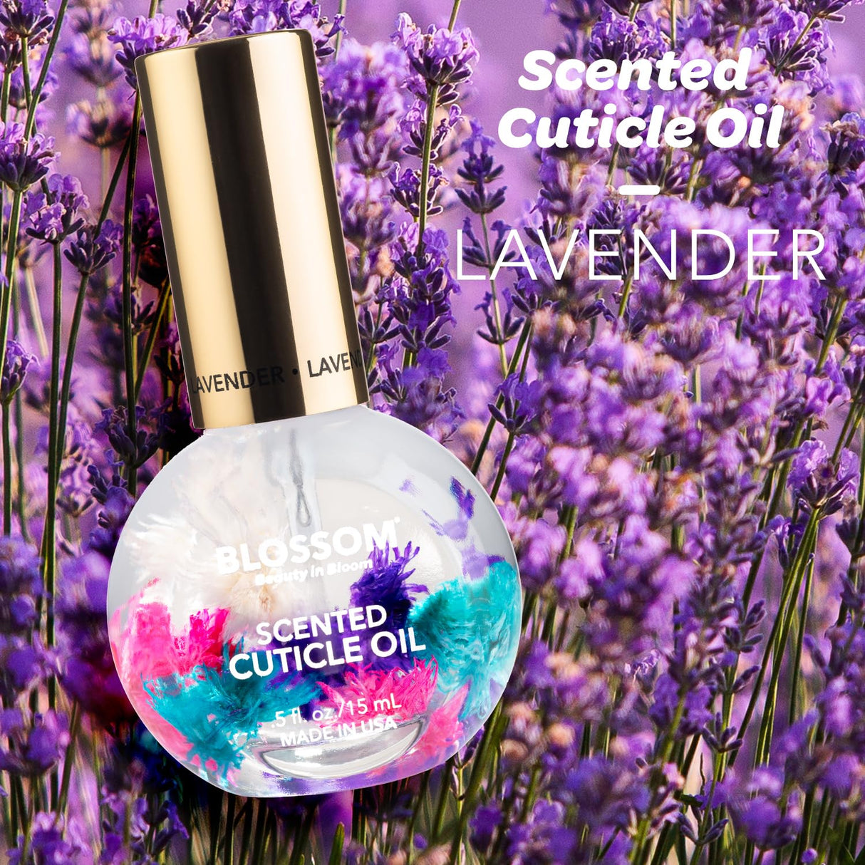 Blossom Scented Cuticle Oil, Infused with Real Flowers, Hydrating, Moisturizing, Strengthening, Made in USA, 0.5 fl. oz, Amazon Exclusive, Watermelon