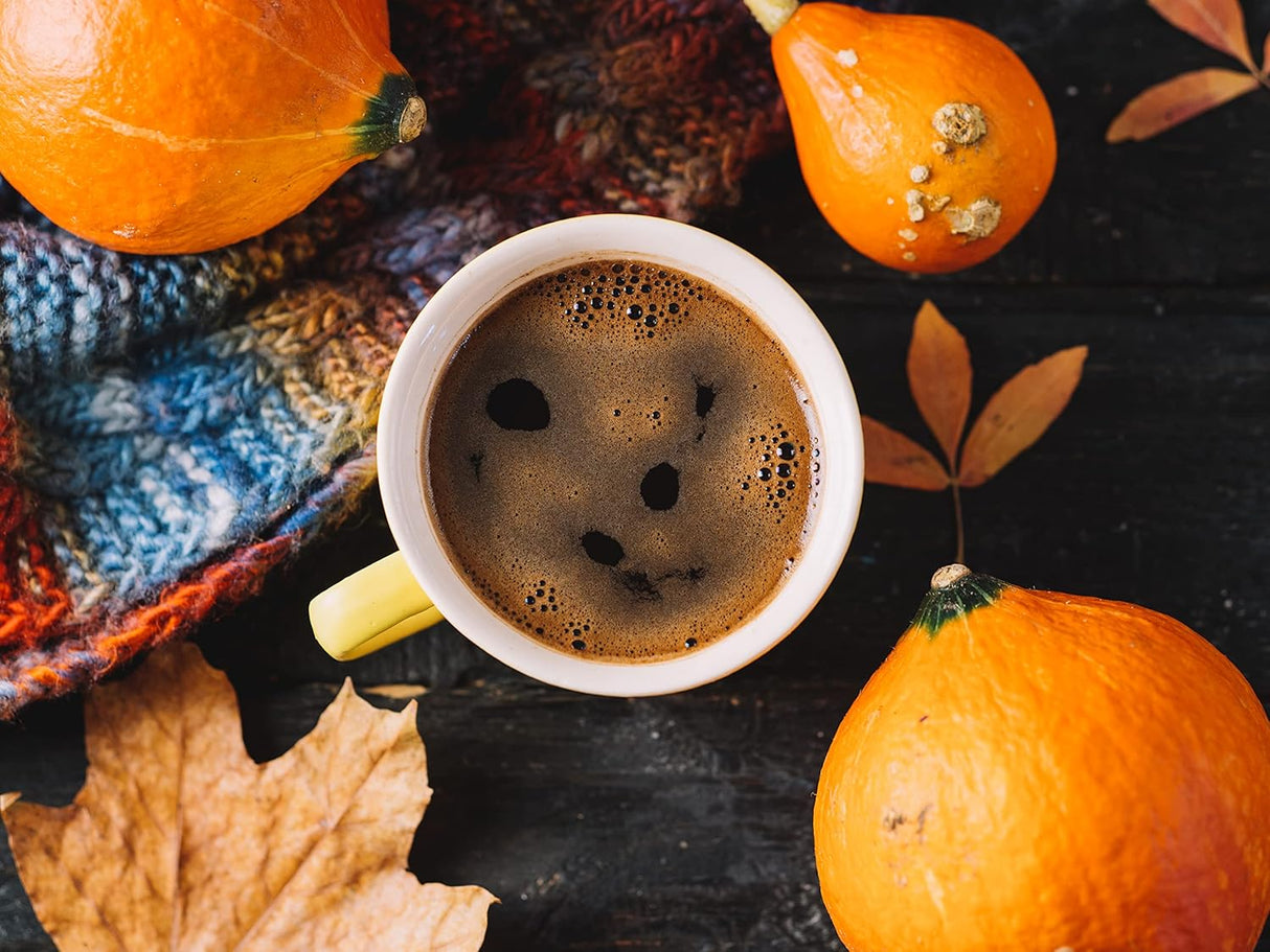 Handmade Ceramic Coffee Mug White and Blue 14oz