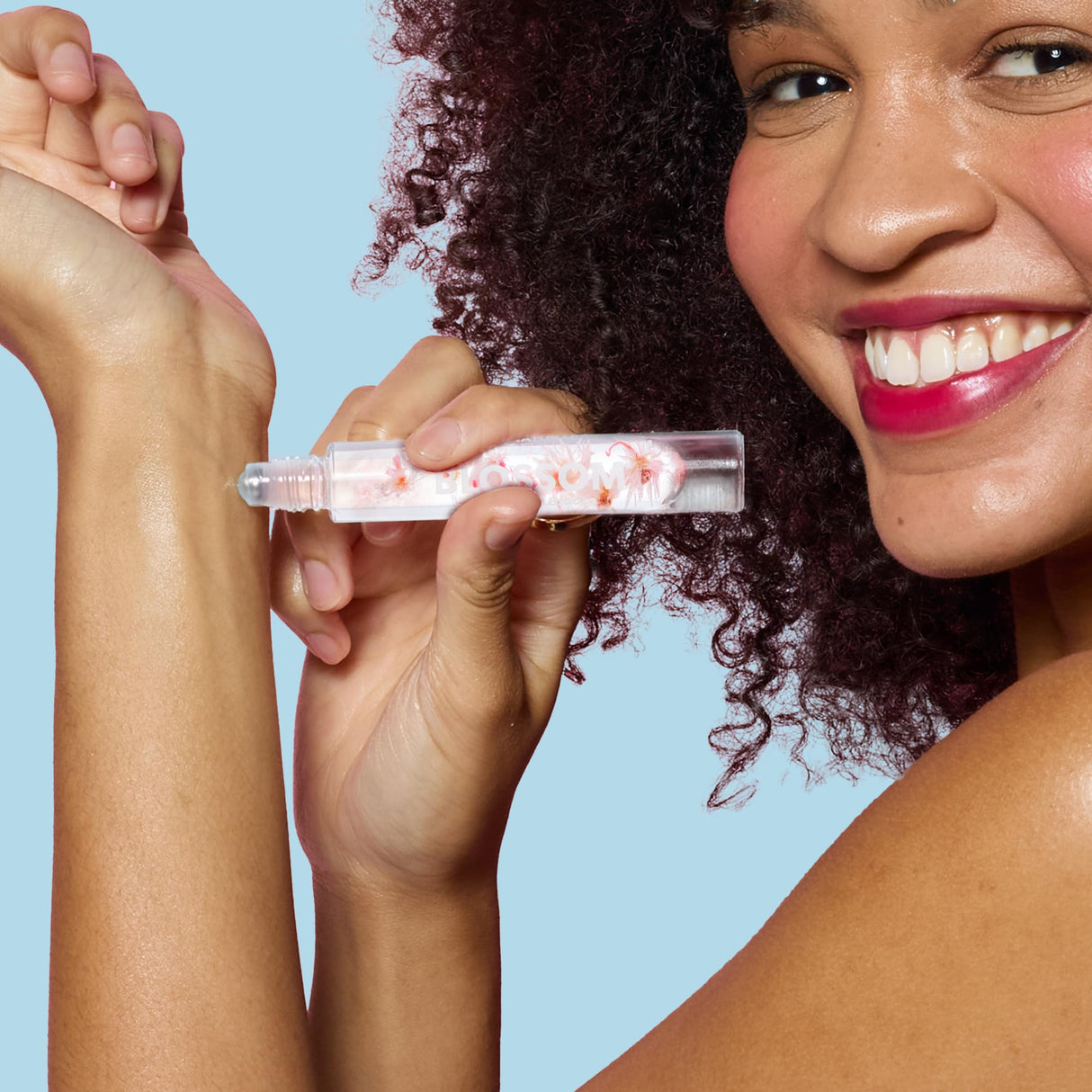 Blossom Roll on Perfume Oil for Women, Alcohol Free Rollerball Perfume with Essential Oil, Infused with Real Flowers, Made in USA, 0.20 oz (Lemon, Bergamot, Violet, White Musk), Cactus Flower