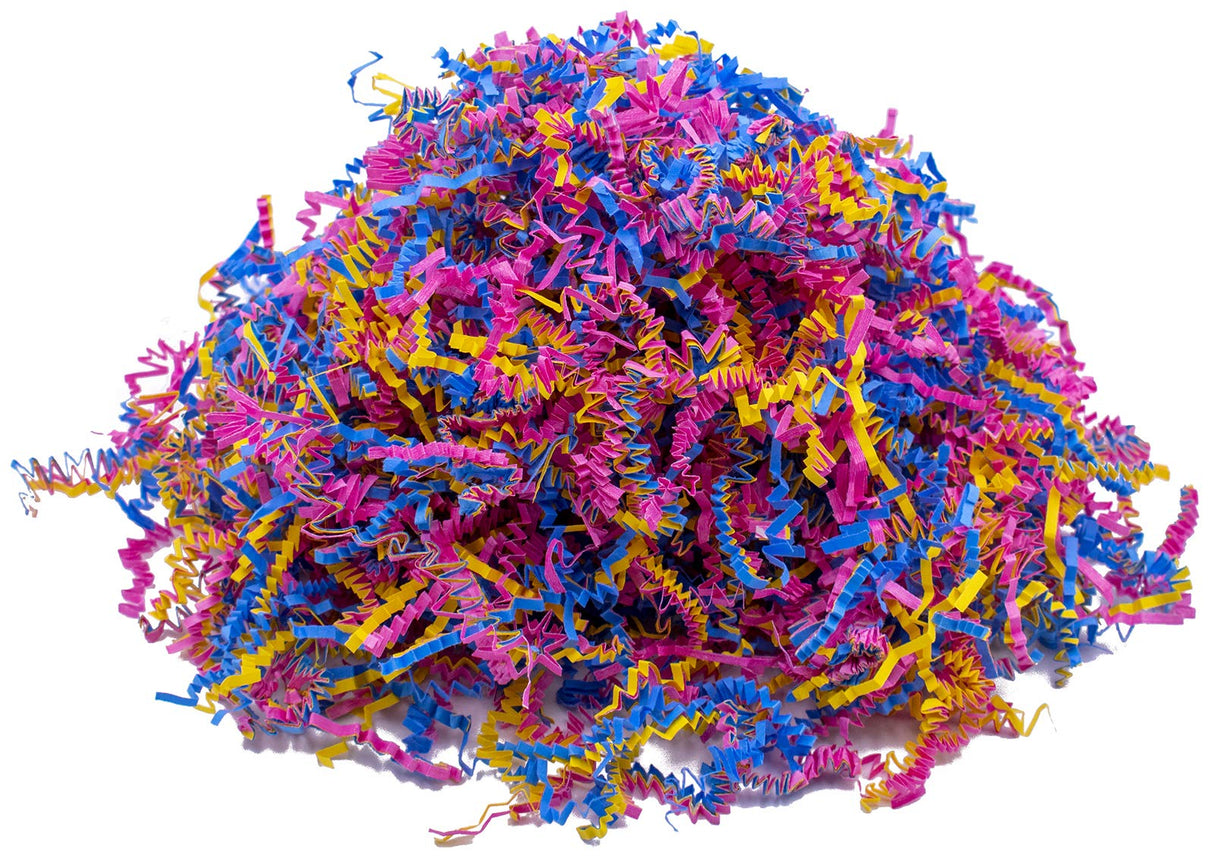 Stephanie Imports Made In USA 3-Ply Crinkle Cut Shredded Paper 2 lbs (Red & Green Christmas Mix)