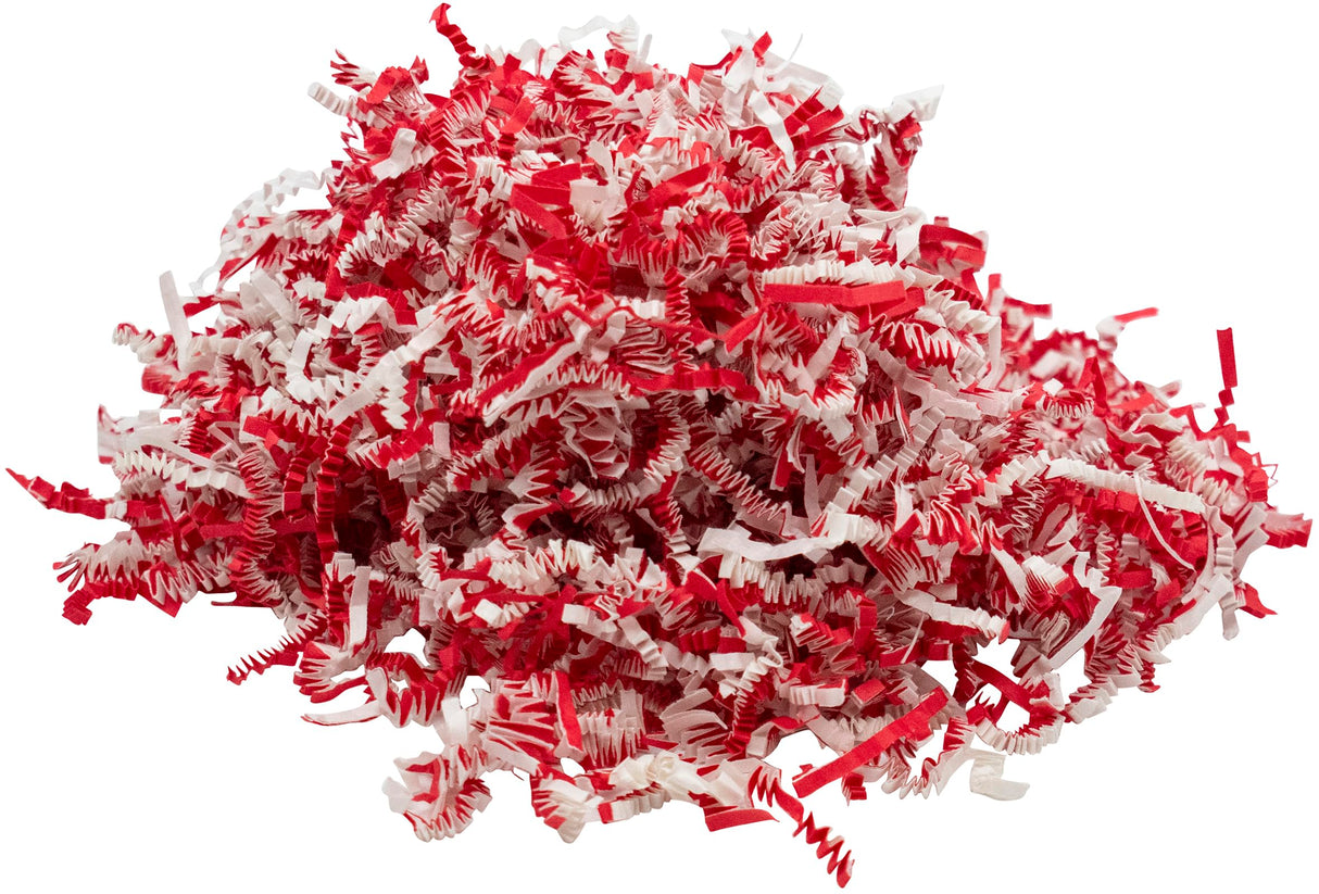 Stephanie Imports Made In USA 3-Ply Crinkle Cut Shredded Paper 2 lbs (Red & Green Christmas Mix)