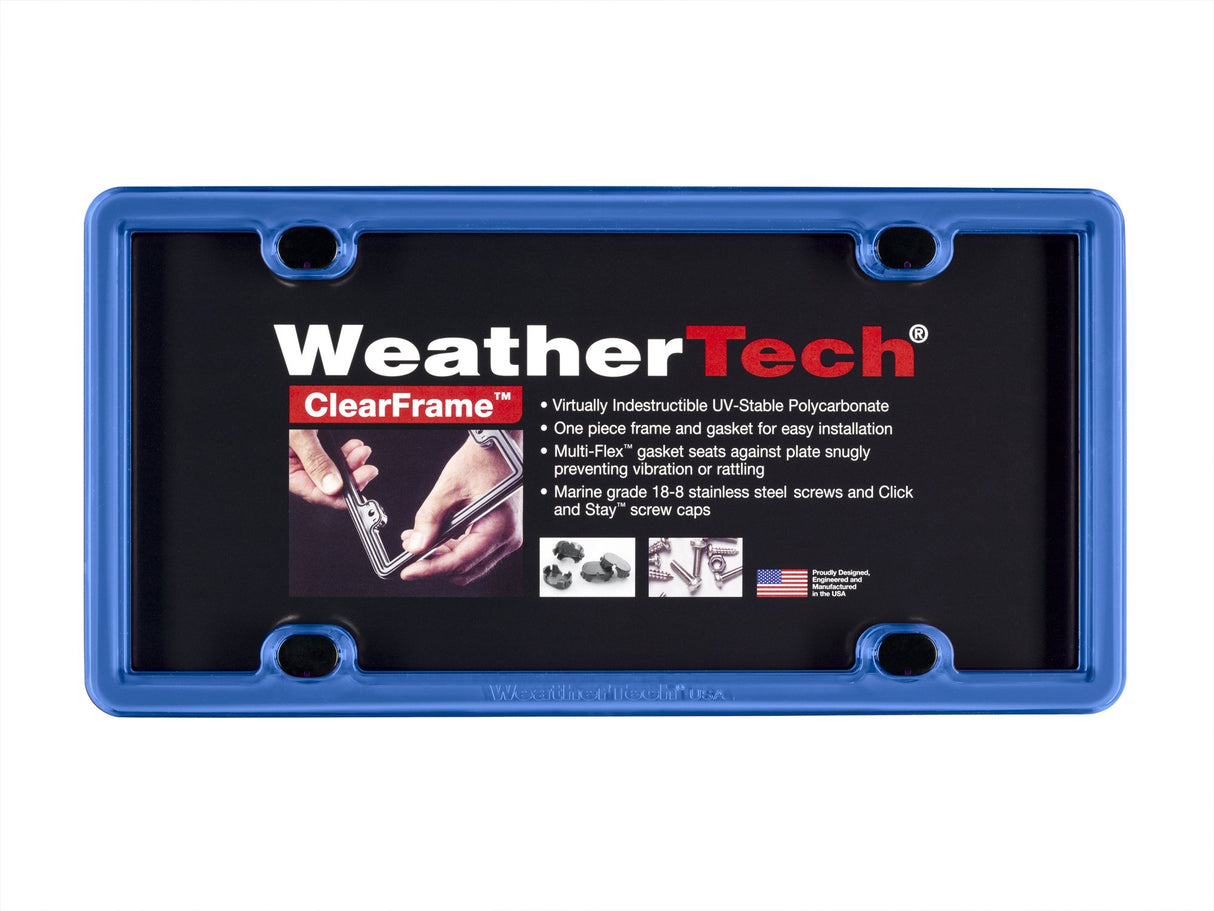 WeatherTech ClearFrame License Plate Frame, Baby Blue