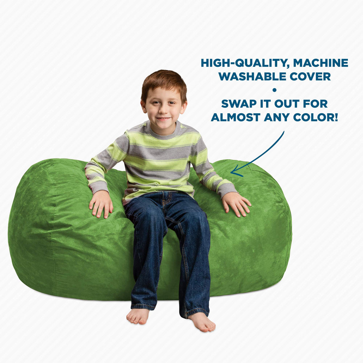 Chill Sack Kid's Memory Foam Bean Bag Lounger, Lime