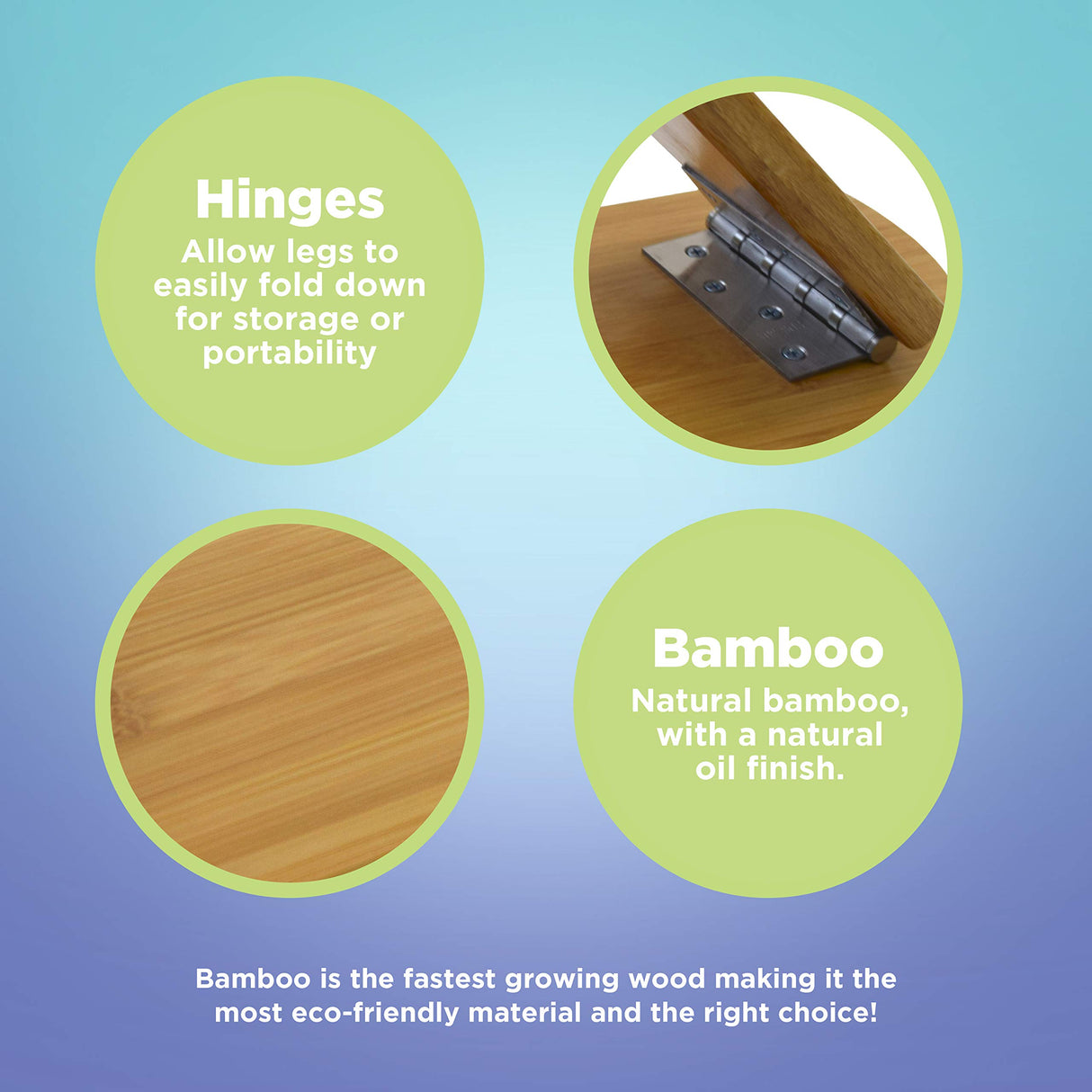 Bamboo Meditation Kneeling Bench - Best Design - New Magnetic Attached Legs - Portable - Ergonomic