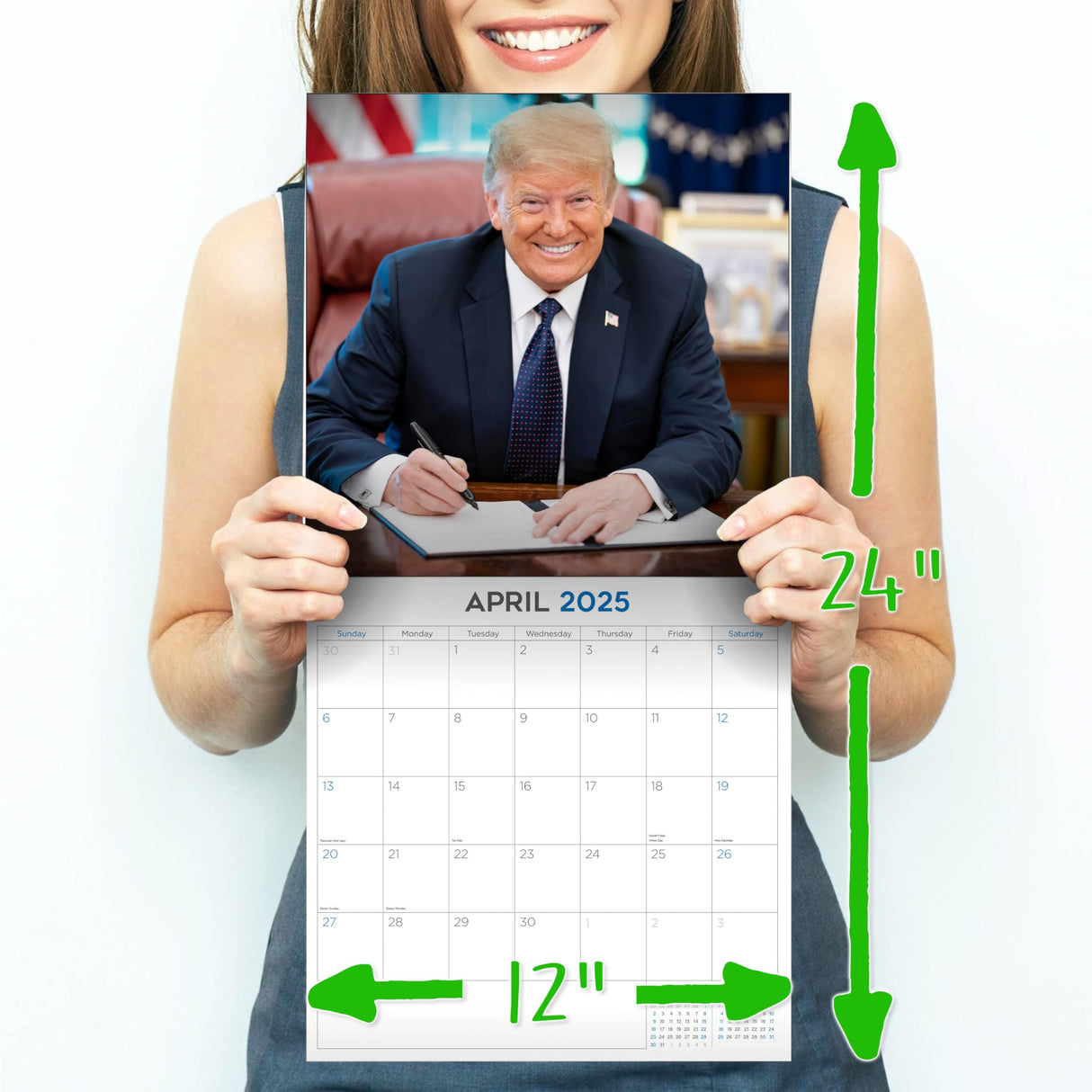 Trump Calendar 2025 Donald Trump Gifts 45 47 President Monthly Wall Calender 12 Month - MAGA - Made In The USA