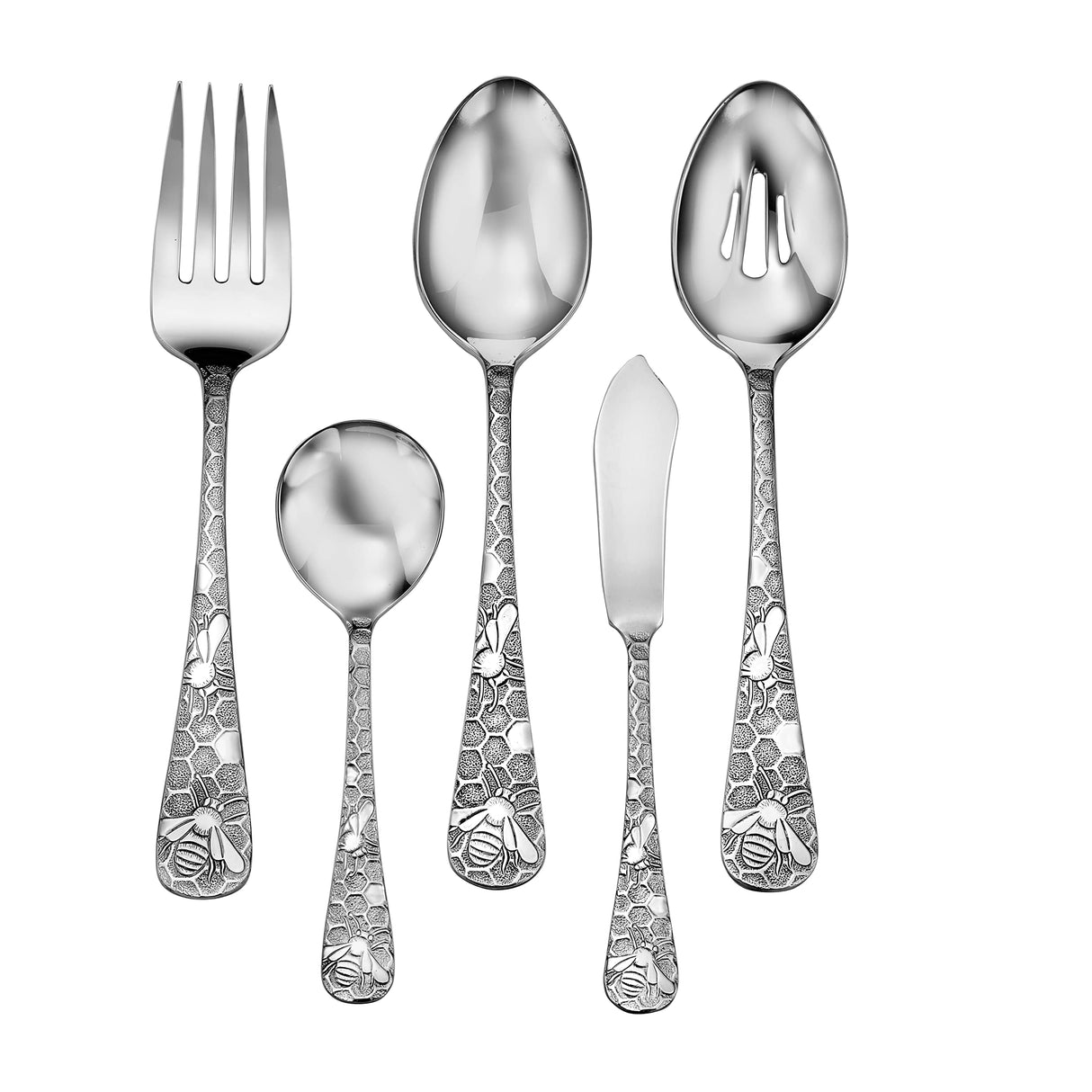 Liberty Tabletop Honey Bee 45pc Flatware Set Service For 8 Serving Set Included Silverware MADE IN USA 18/10