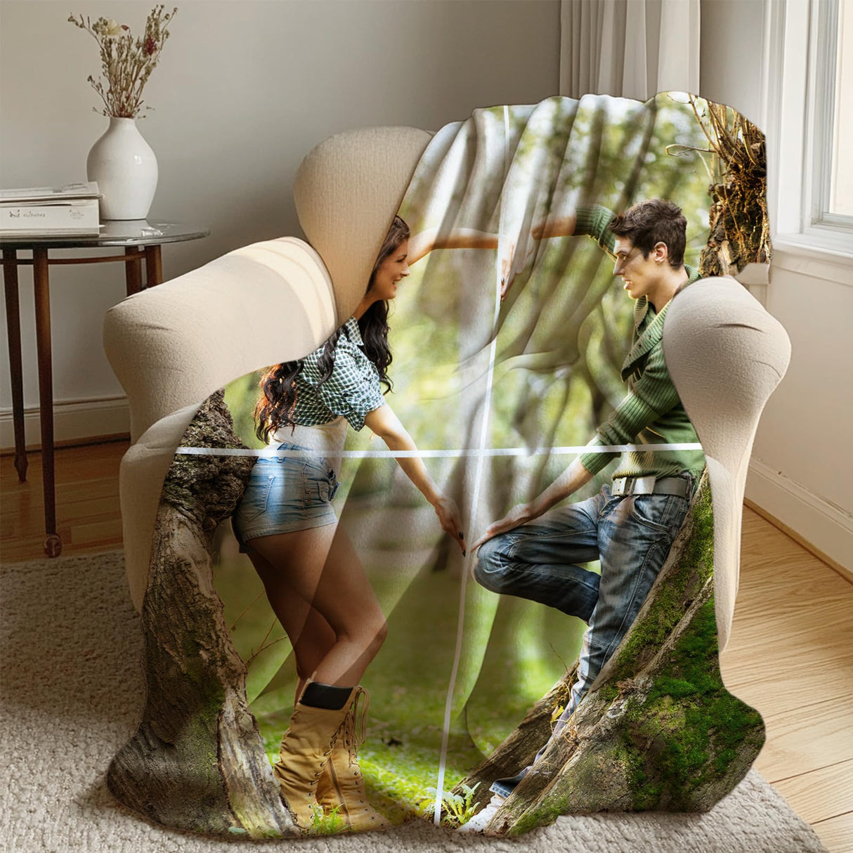 Ships Next Day,Custom Blanket with Picture Made in USA,Personalized Photo Blanket for Family Anniversary Christmas Birthday Halloween Valentines