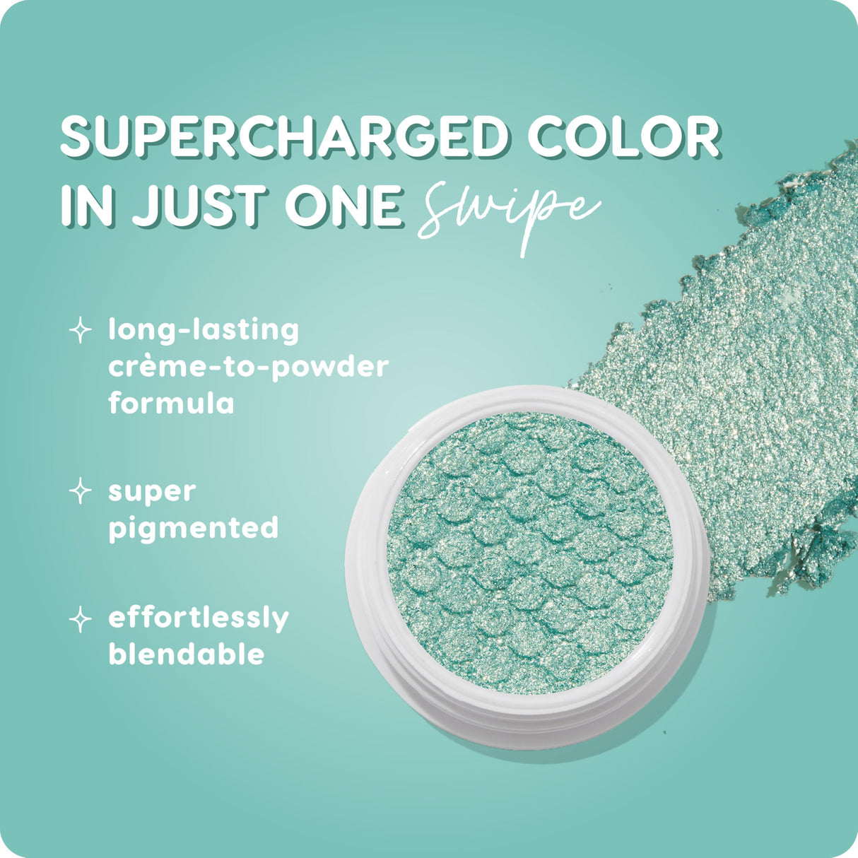 ColourPop Super Shock Shadow - High-Pigment, Crème-Powder Eye Makeup - Single Glitter Eyeshadow with Zero Fallout and Unique Bouncy Texture - Soft Seafoam Green Eyeshadow - Obvi (0.07 oz)