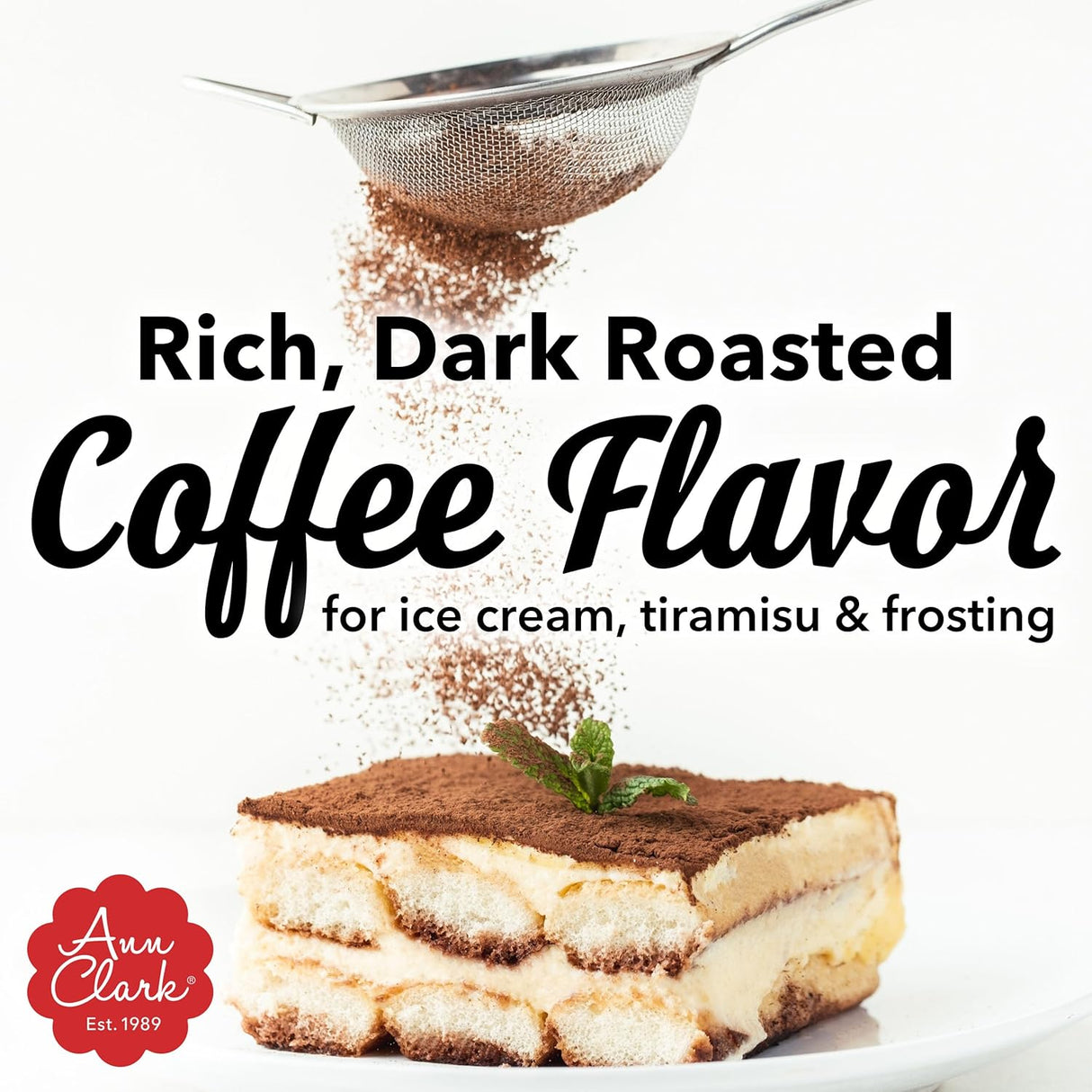 Ann Clark Premium Espresso Powder - Chocolate Intensifier for Baking & Spice Rubs, 2.5 oz