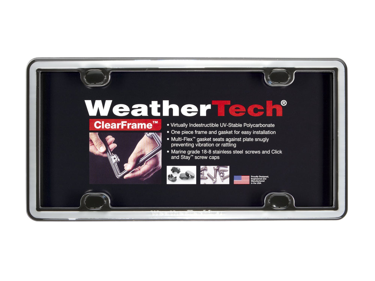 WeatherTech ClearFrame License Plate Frame, Baby Blue