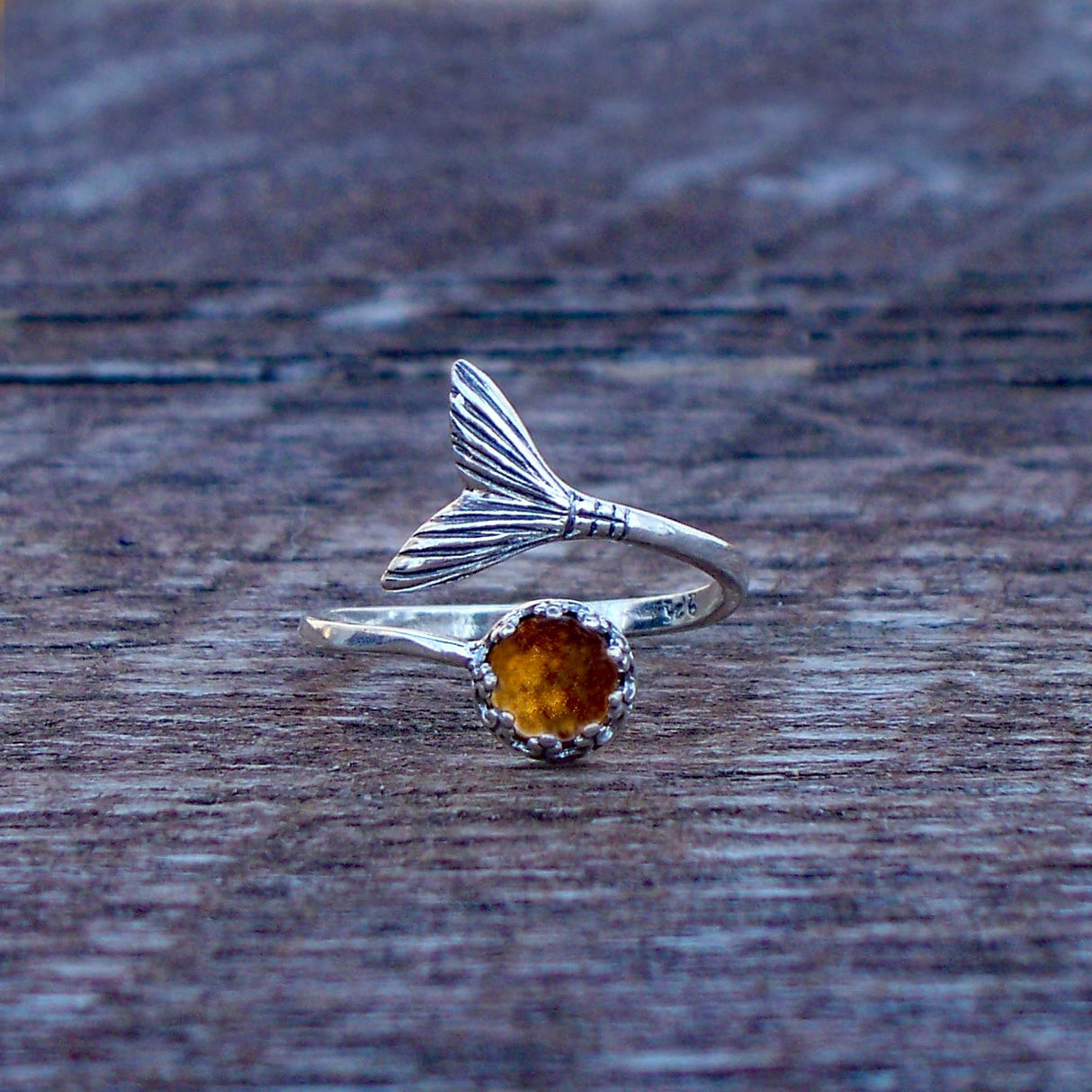 Bottled Up Designs Handmade Mermaid Adjustable Ring, Recycled Bottle Glass, Sterling Silver, Eco Friendly, Made in USA, Birthday Gifts, Mothers Day, Women, Anniversary (Mason Jar Aqua)