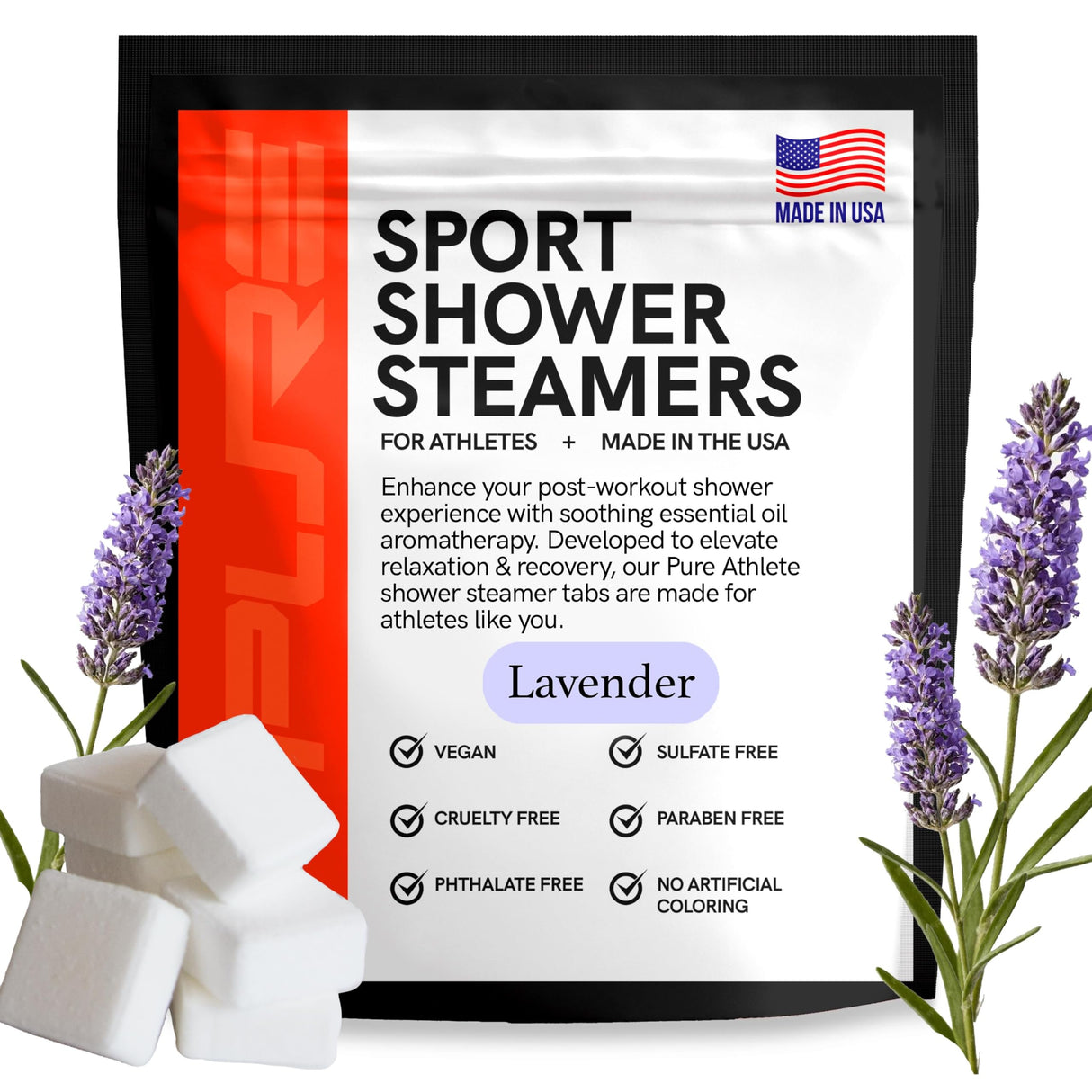 Sport Shower Steamers - Made in USA with Natural Eucalyptus Essential Oil, Sinus Relief, Muscle Recovery for Athletes, Stocking Stuffers, Christmas Gifts for Self Care Relaxation