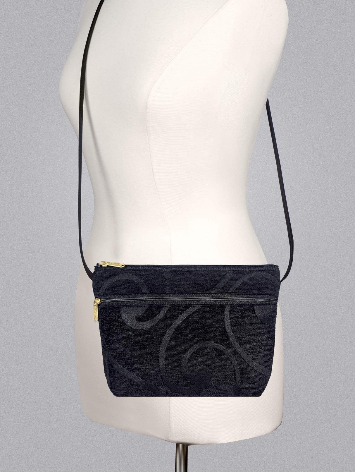 Danny K. Women's Tapestry Zipper Purse Crossbody Handbag, Adjustable Cord, Handmade in USA