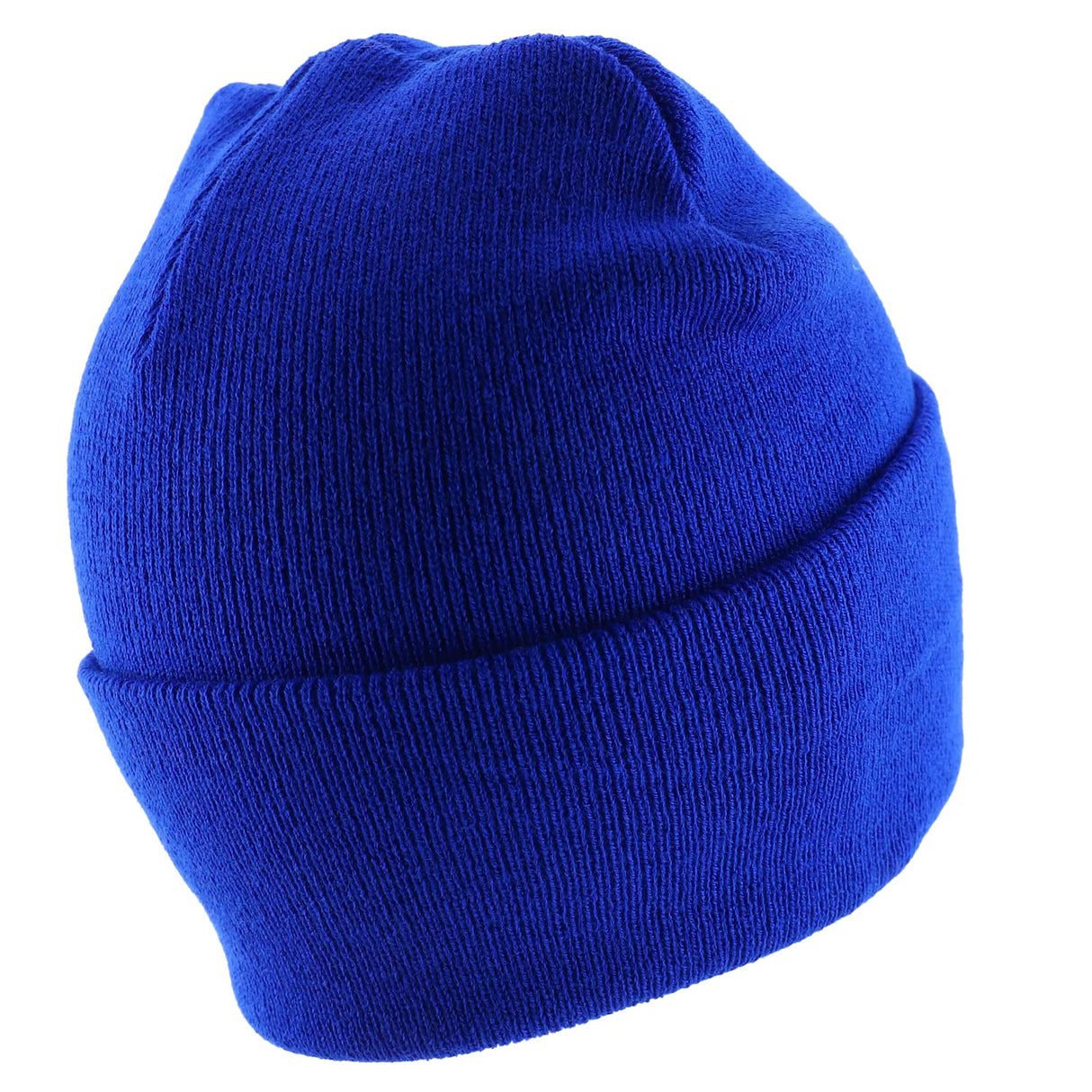 Made in USA Grey American Flag Embroidered Knit Cuff Long Beanie