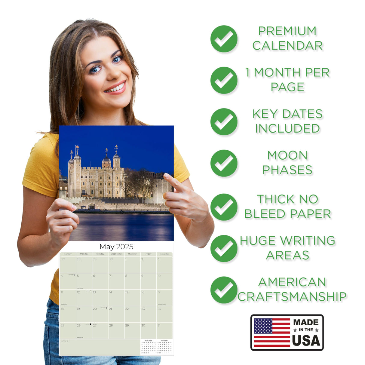 Trump Calendar 2025 Donald Trump Gifts 45 47 President Monthly Wall Calender 12 Month - MAGA - Made In The USA