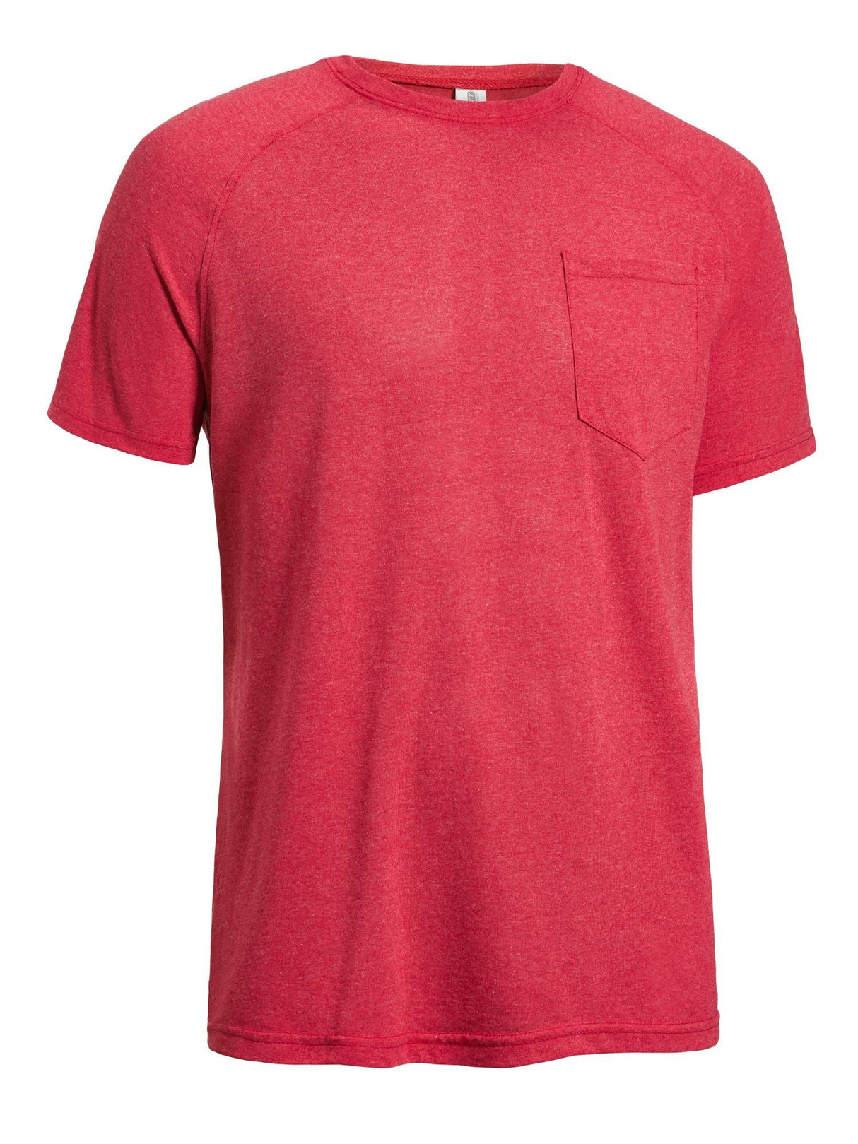 Expert Brand USA-Made Men's Performance Heather Raglan Short Sleeve Crewneck T-Shirt