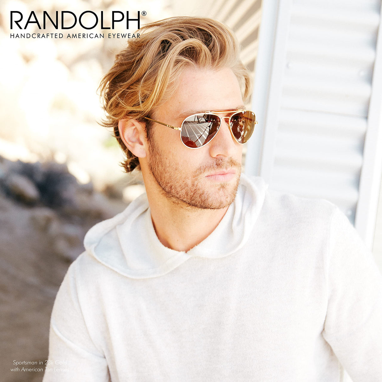 Randolph USA | Sportsman Aviator Authentic Sunglasses for Men Polarized 100% UV