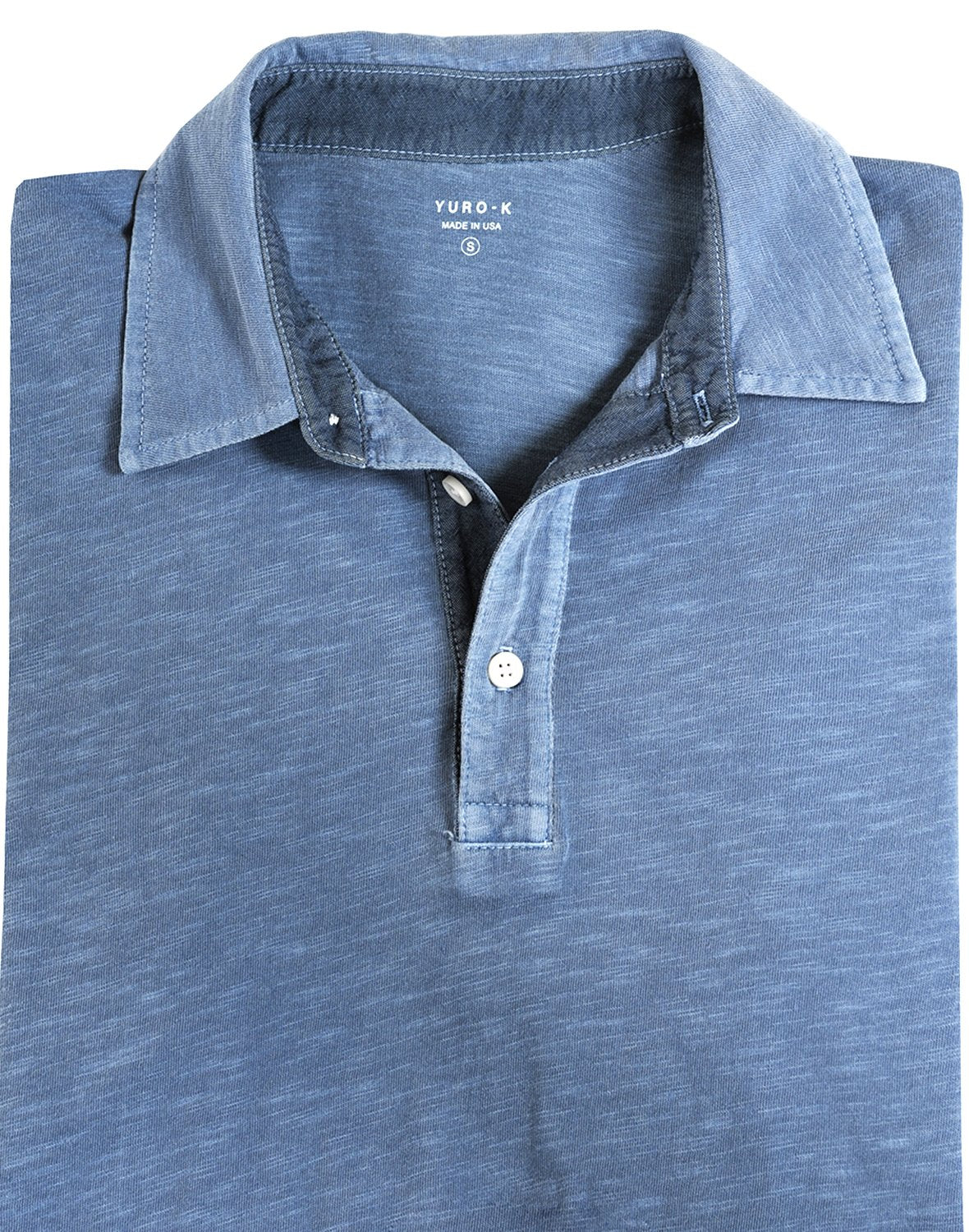 YURO-K Premium Cotton Slub Jersey Short Sleeve Men's Polo T-Shirt with Side Slit Small - XX