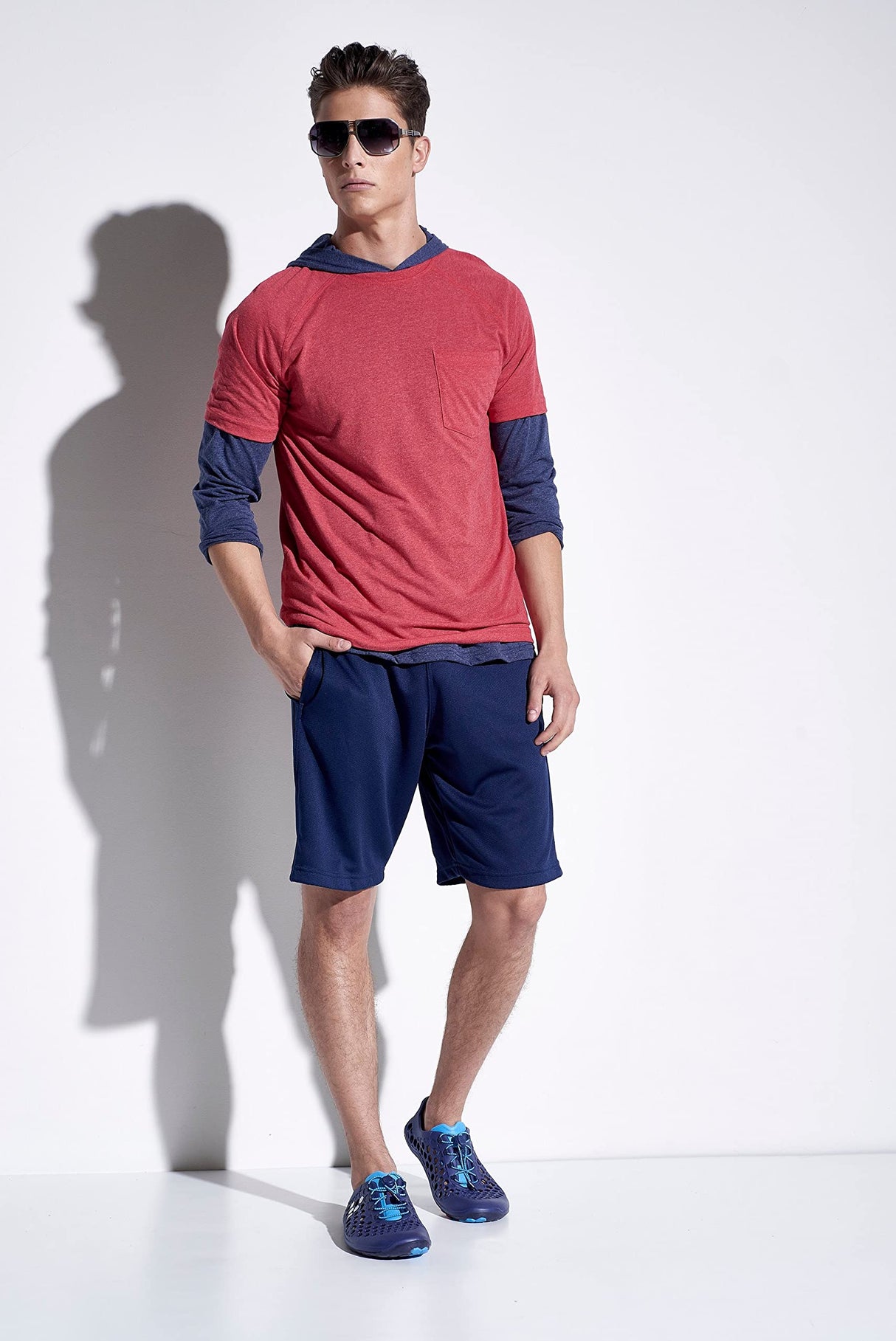 Expert Brand USA-Made Men's Performance Heather Raglan Short Sleeve Crewneck T-Shirt