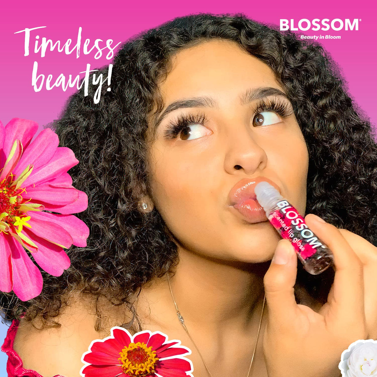 Blossom Scented Roll on Lip Gloss, Infused with Real Flowers, Made in USA, 0.20 fl. oz./5.9ml, Watermelon