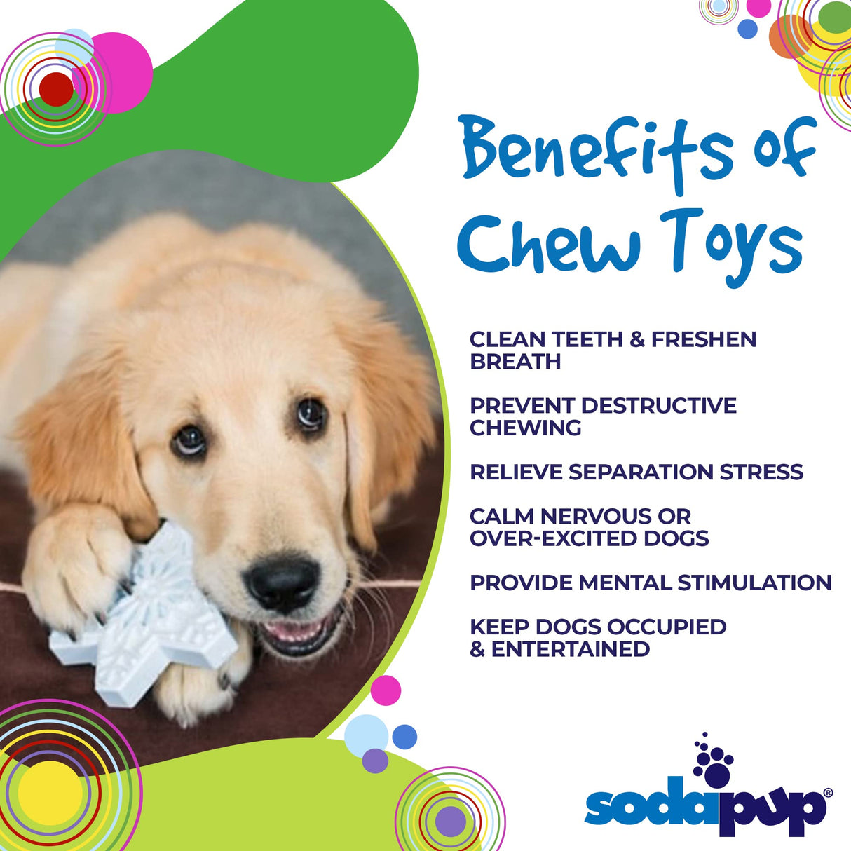 SodaPup Hot Dog – Durable Dog Chew Toy Made in USA from Non-Toxic, Pet Safe, Food Safe Nylon Material for Mental Stimulation, Clean Teeth, Fresh Breath, Problem Chewing, Calming Nerves, & More