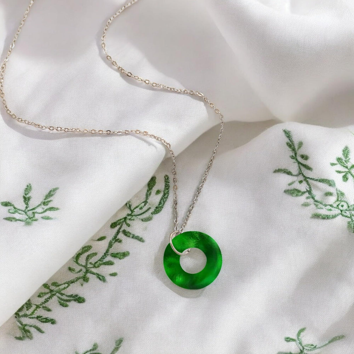 Bottled Up Designs Handmade Glass Hoop Necklace, Recycled Antique Bottles, Made in USA, Birthday Gifts, Mothers Day, Women, Anniversary (Cobalt 1960s Skin Cream Jar)
