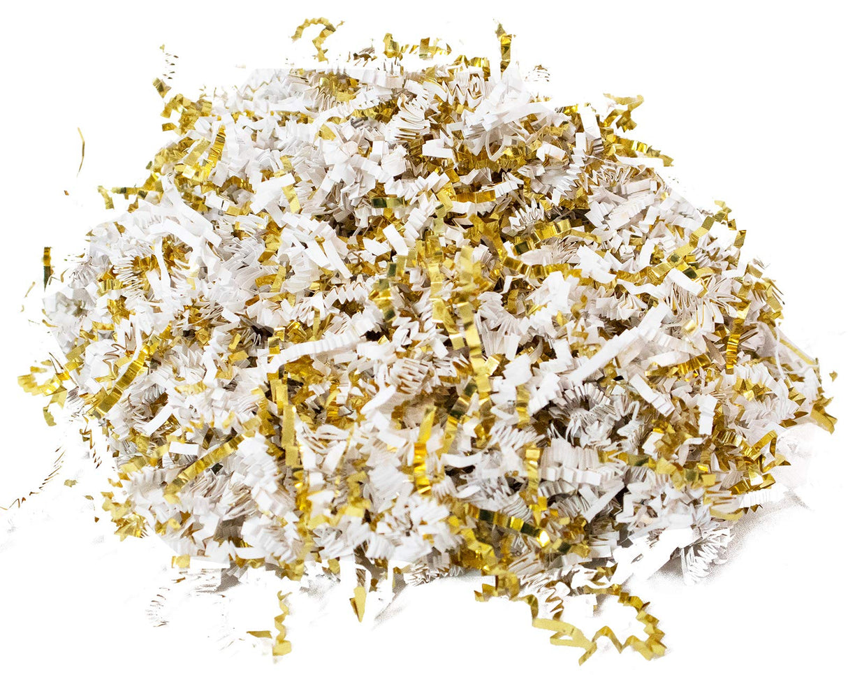 Stephanie Imports Made In USA 3-Ply Crinkle Cut Shredded Paper 2 lbs (Red & Green Christmas Mix)