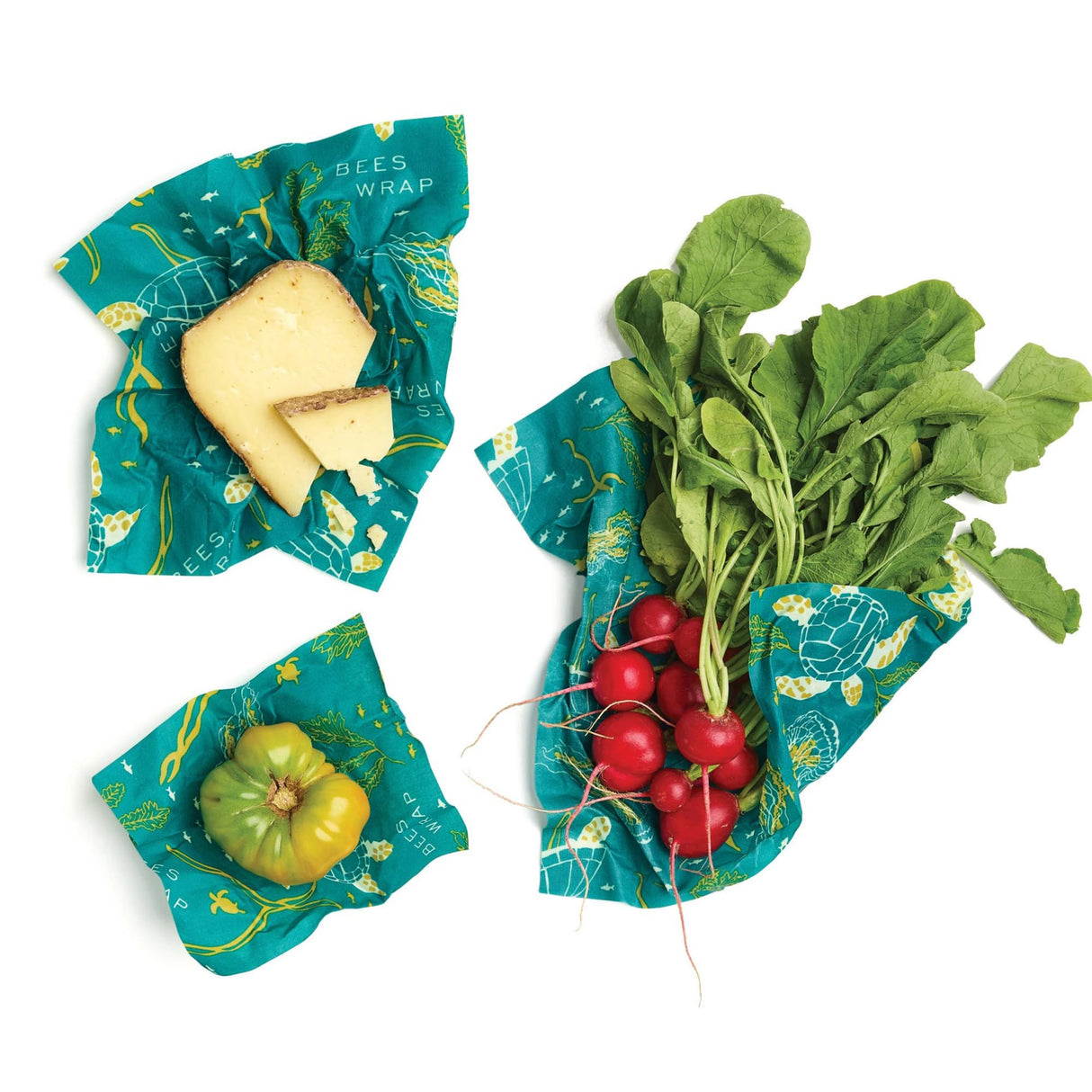 Bee's Wrap Reusable Beeswax Food Wraps Made in The USA, Eco Friendly Beeswax Wraps for Food, Sustainable Food Storage Containers, Organic Cotton Food Wraps, Assorted 3 Pack (S, M, L), Honeycomb