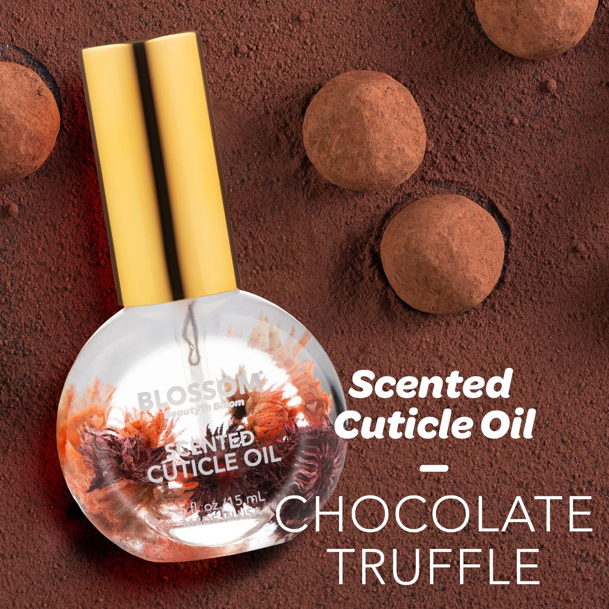 Blossom Scented Cuticle Oil, Infused with Real Flowers, Hydrating, Moisturizing, Strengthening, Made in USA, 0.5 fl. oz, Amazon Exclusive, Watermelon