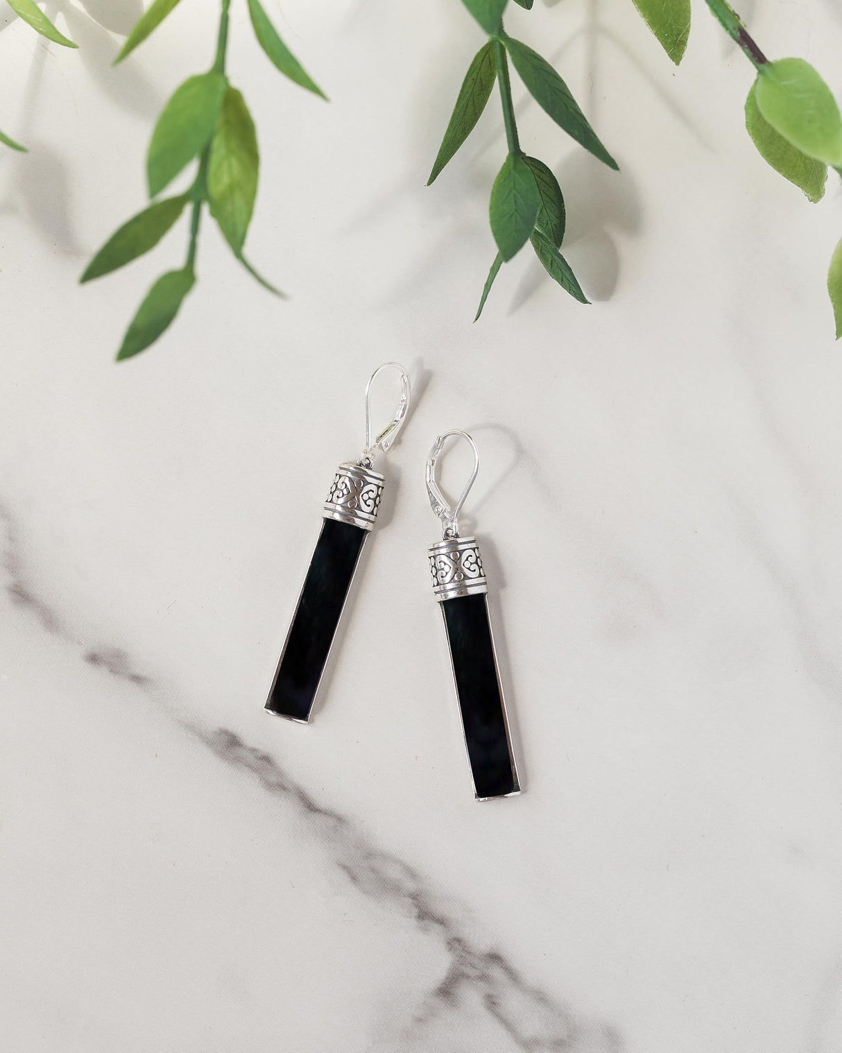 Recycled Antique Bottle and Dishware and Sterling Silver Bottoms Up Lever Back Earrings (Vintage Mason Jar)